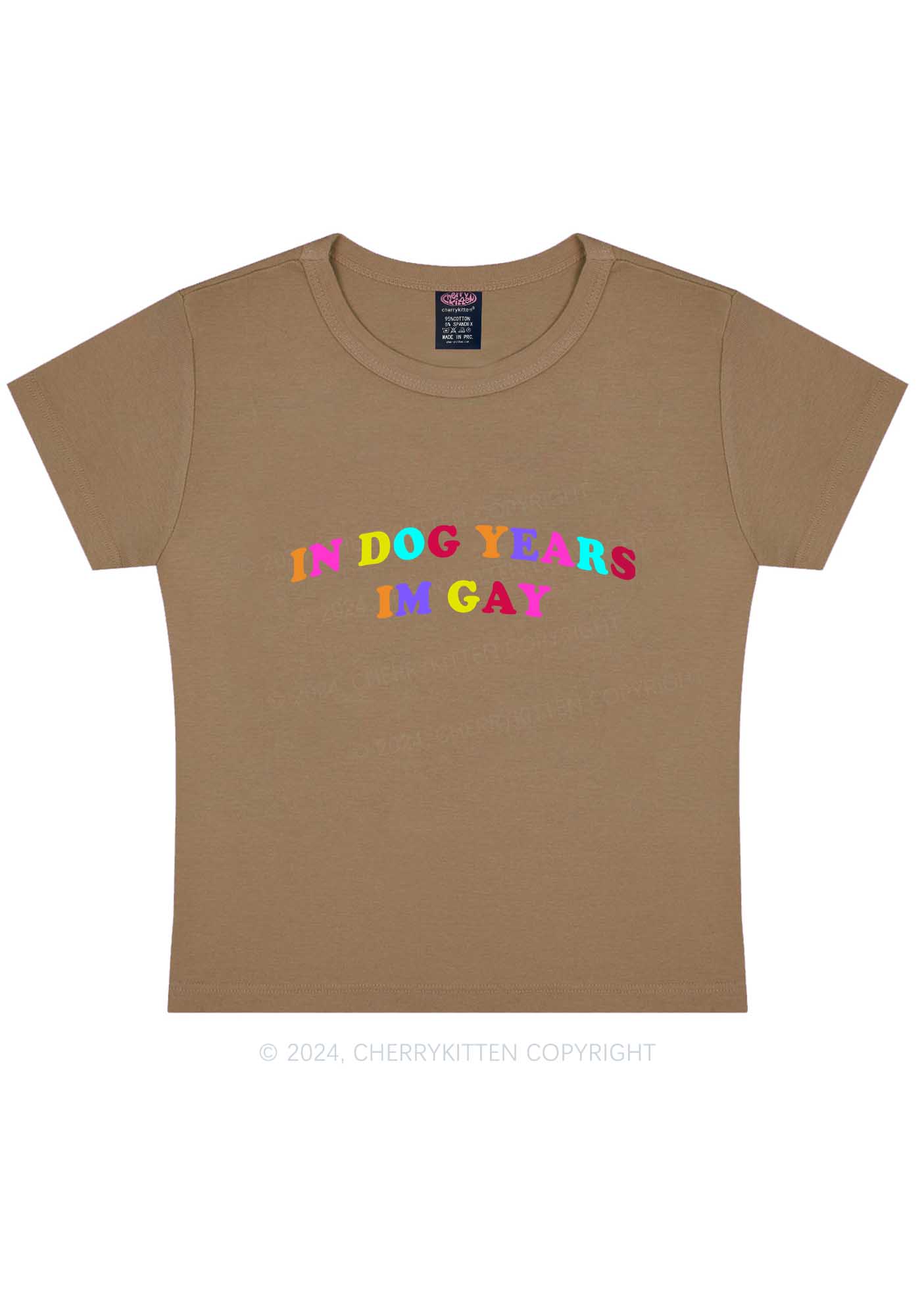 Dog Years Gay Y2K Baby Tee Cherrykitten - Image 10
