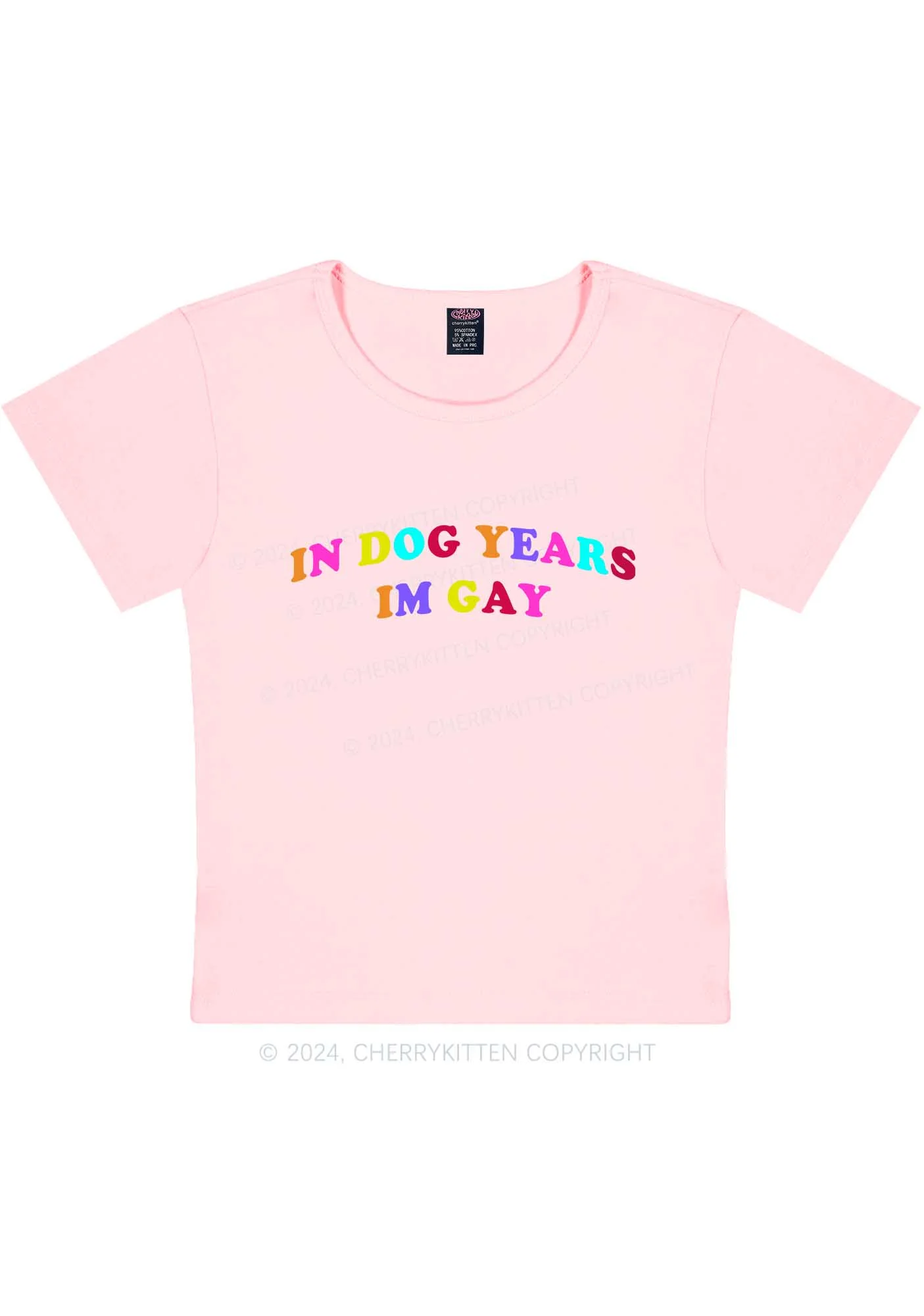 Dog Years Gay Y2K Baby Tee Cherrykitten - Image 11