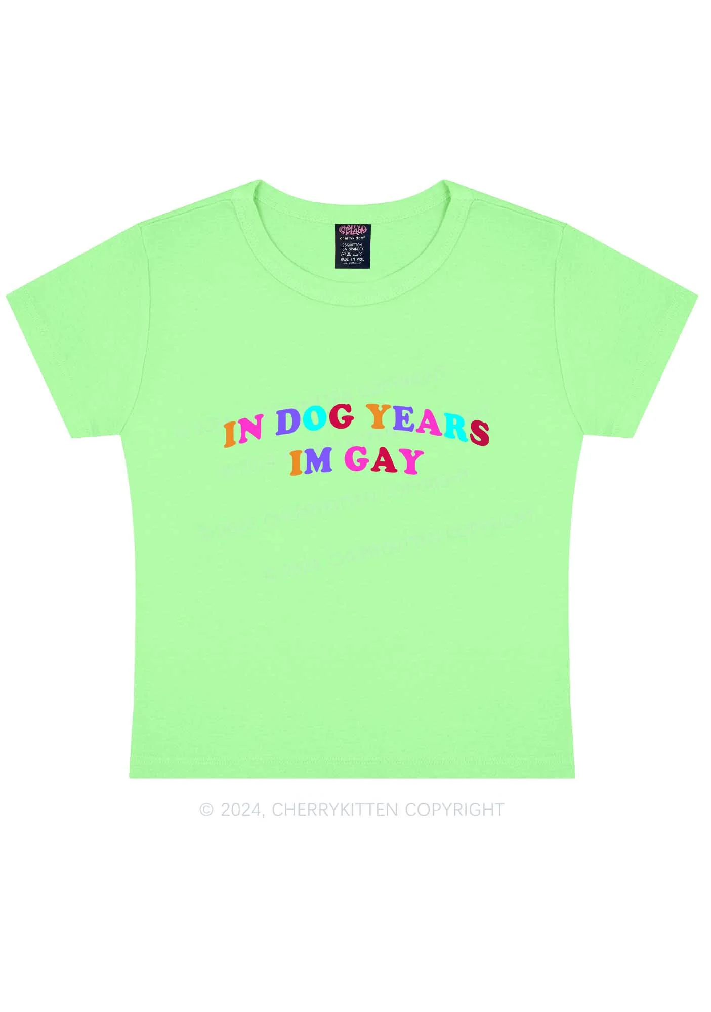 Dog Years Gay Y2K Baby Tee Cherrykitten - Image 12