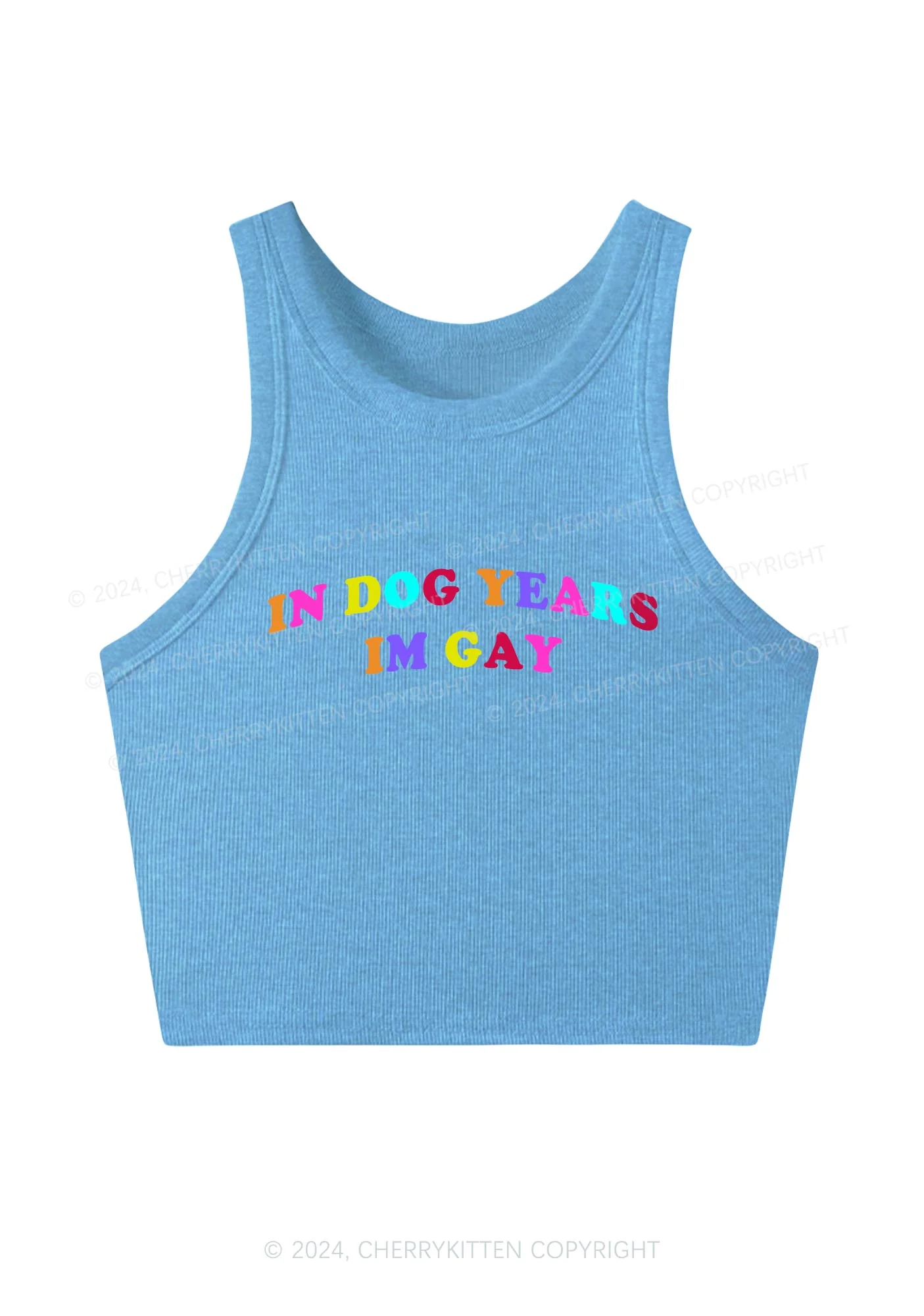 Dog Years Gay Y2K Crop Tank Top Cherrykitten - Image 4