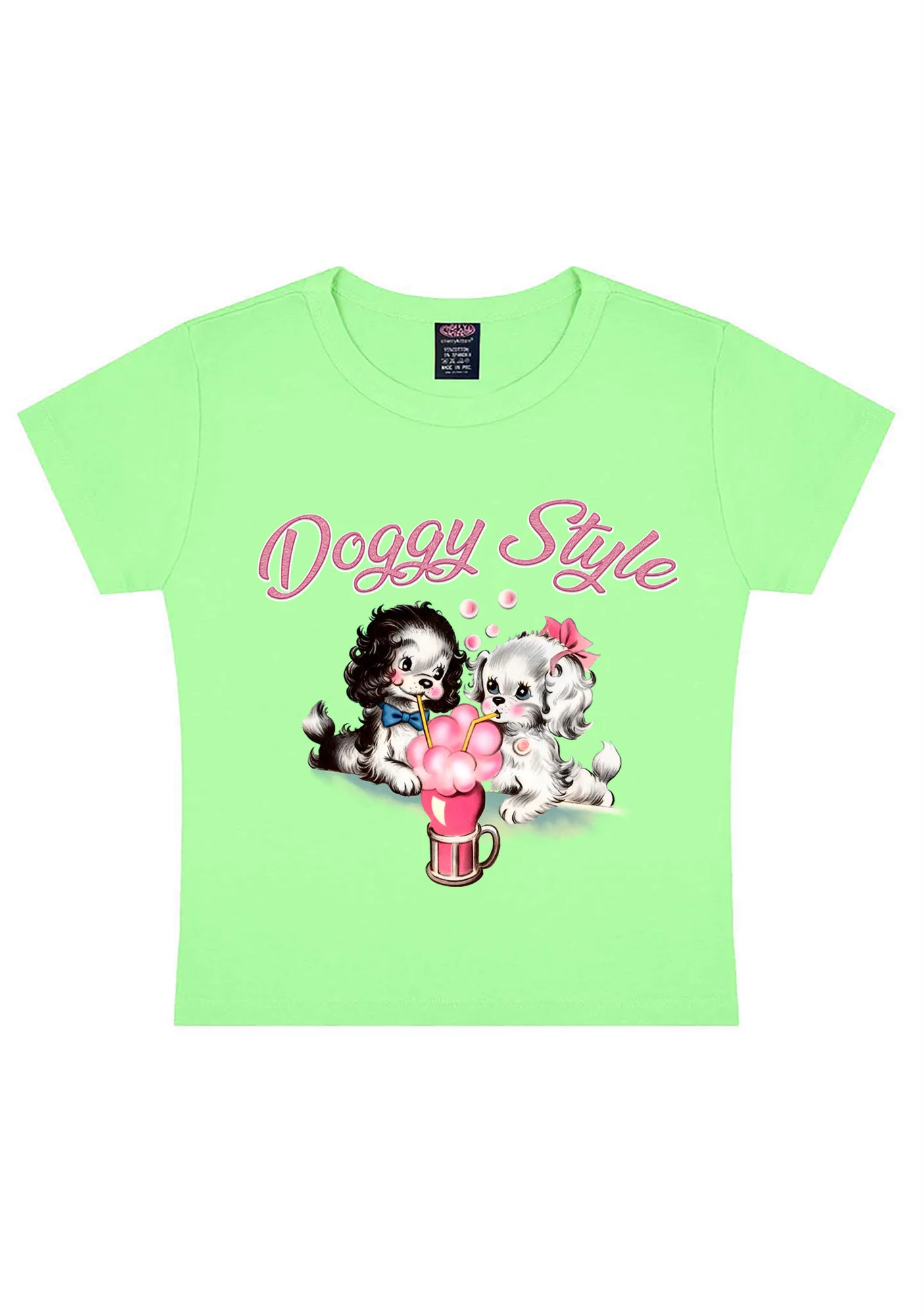 Doggy Style Y2K Baby Tee Cherrykitten - Image 12