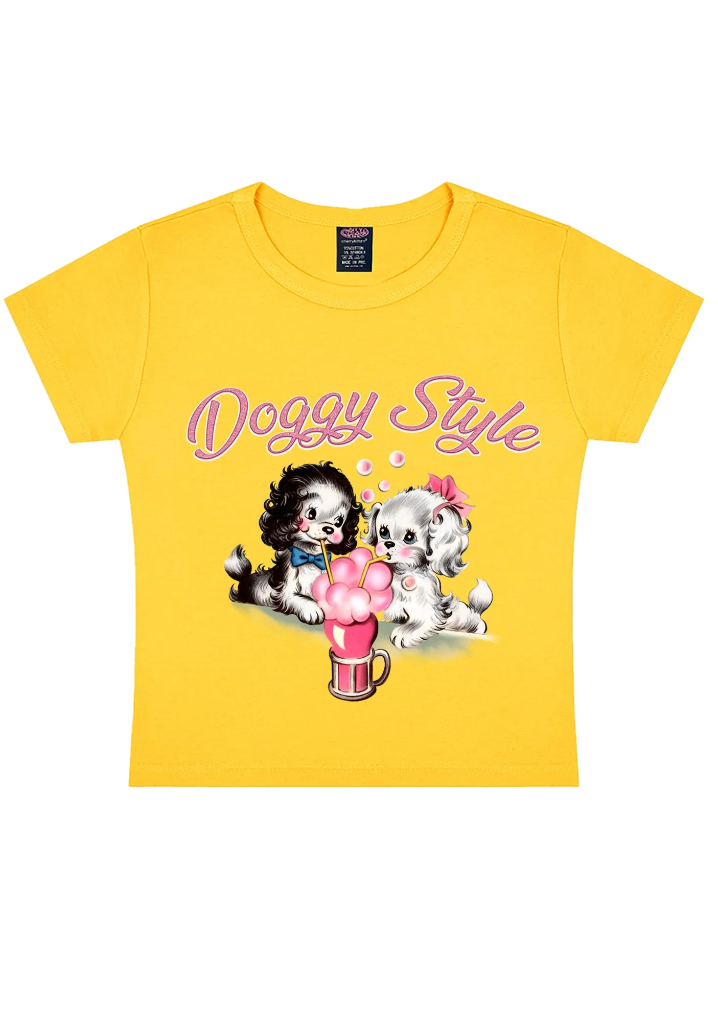 Doggy Style Y2K Baby Tee Cherrykitten - Image 7