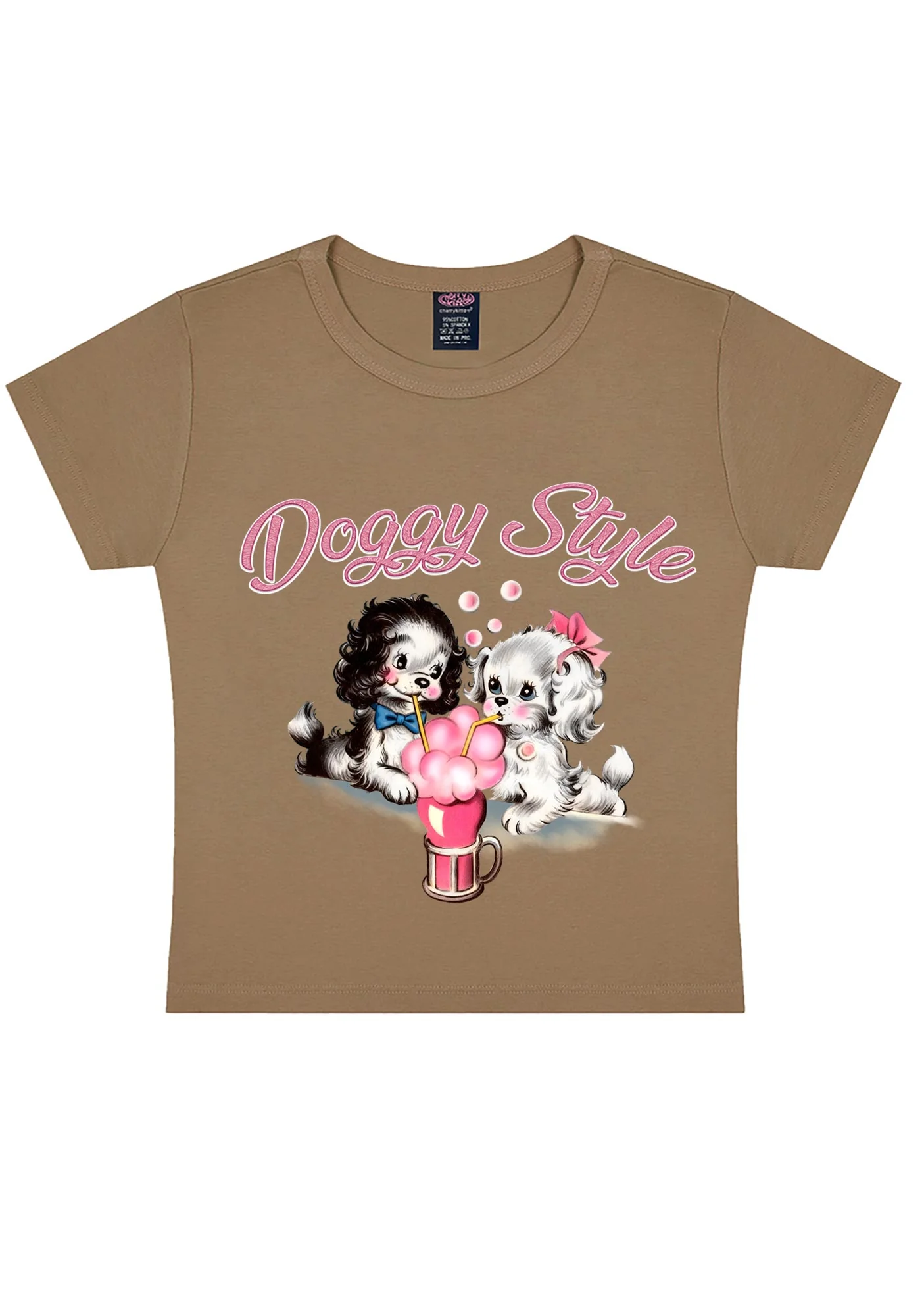 Doggy Style Y2K Baby Tee Cherrykitten - Image 9