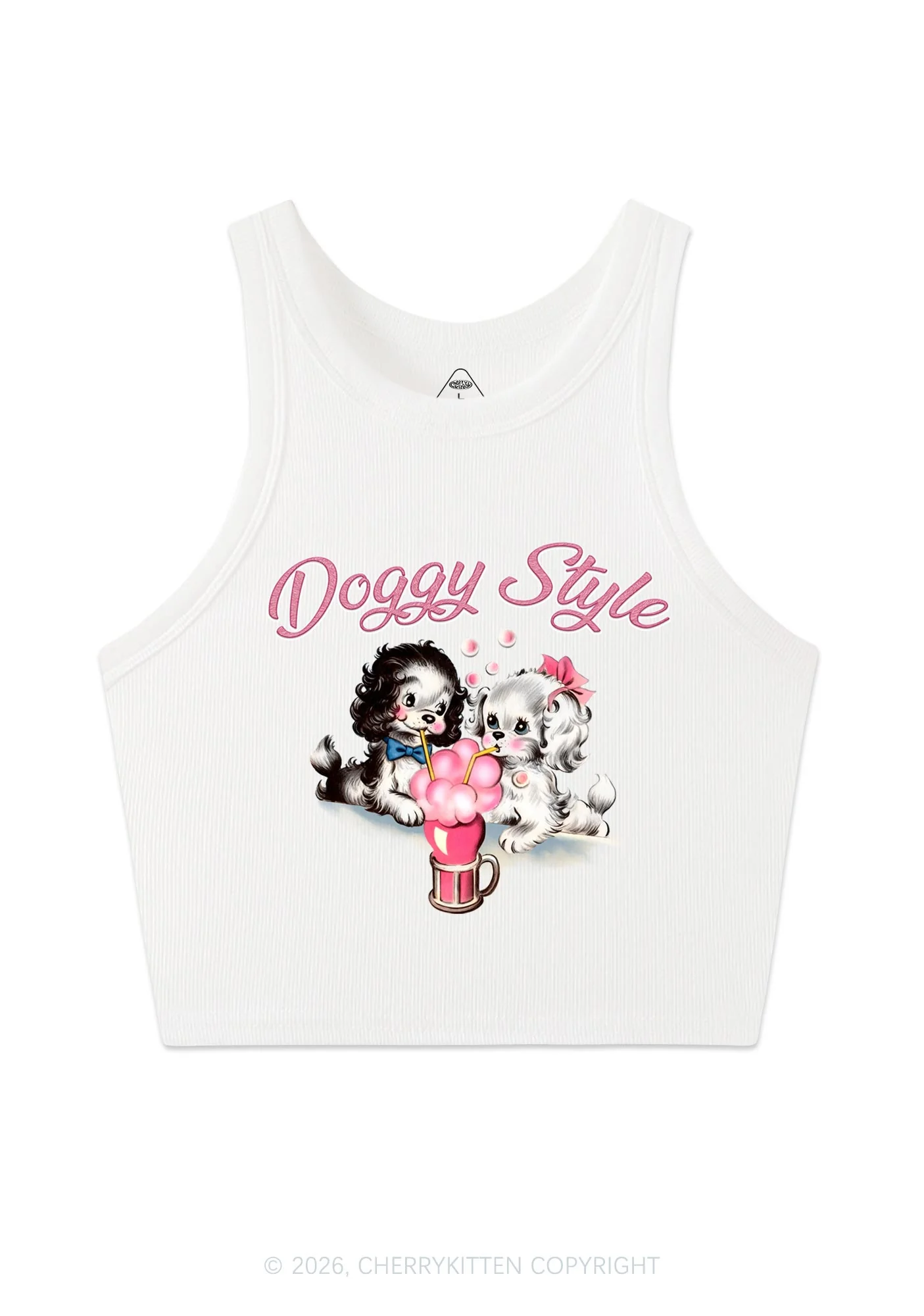 Doggy Style Y2K Crop Tank Top Cherrykitten - Image 3