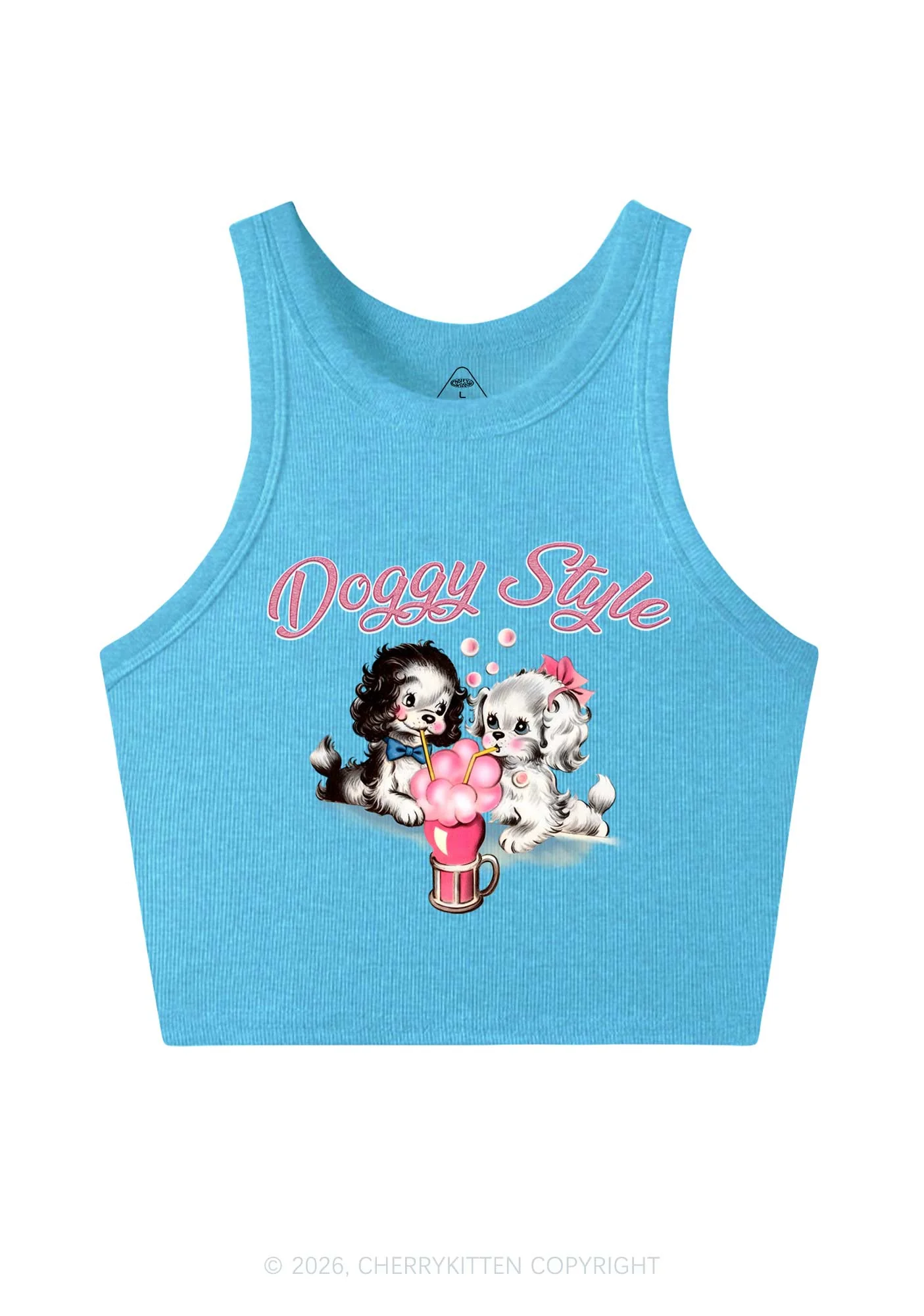 Doggy Style Y2K Crop Tank Top Cherrykitten - Image 4