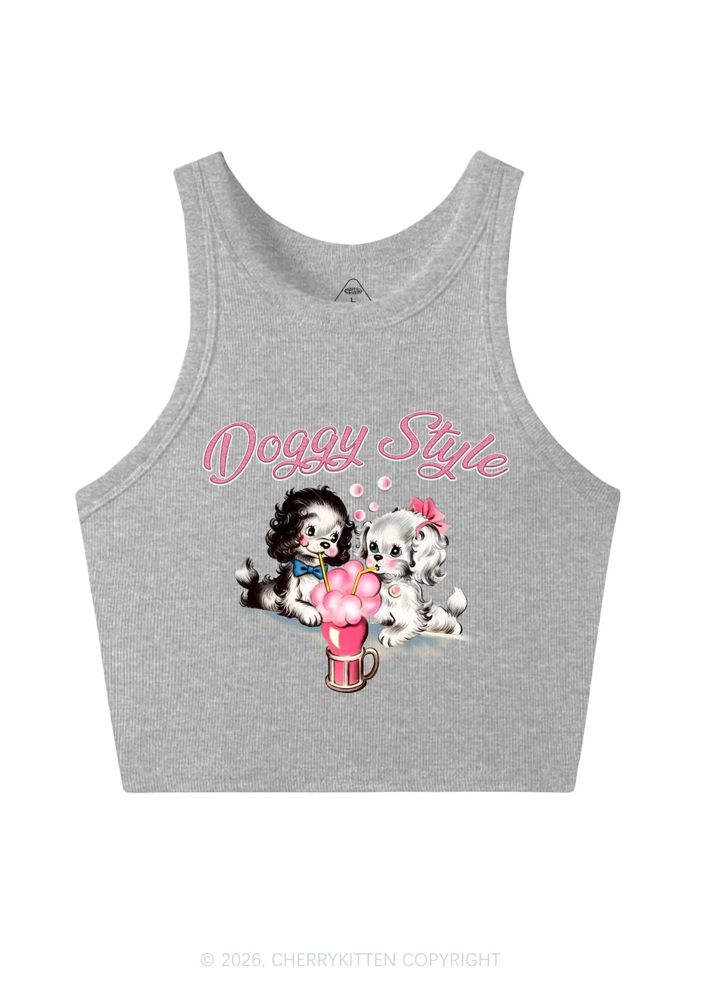 Doggy Style Y2K Crop Tank Top Cherrykitten - Image 6