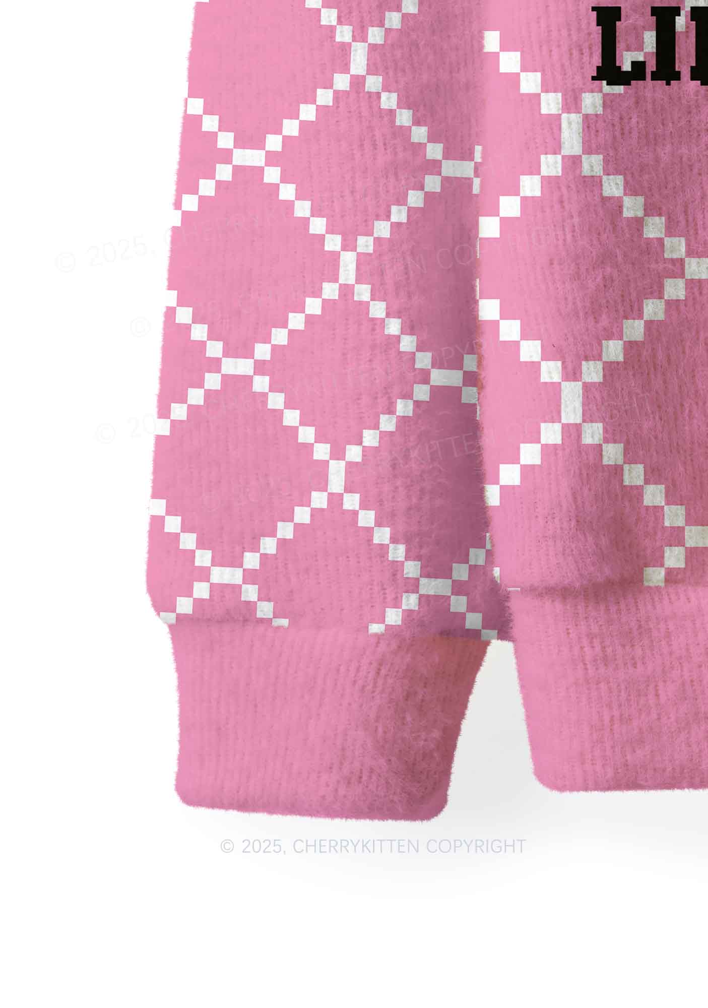 Dont Be Stressin Y2K Christmas Knit Sweatshirt Cherrykitten - Image 6