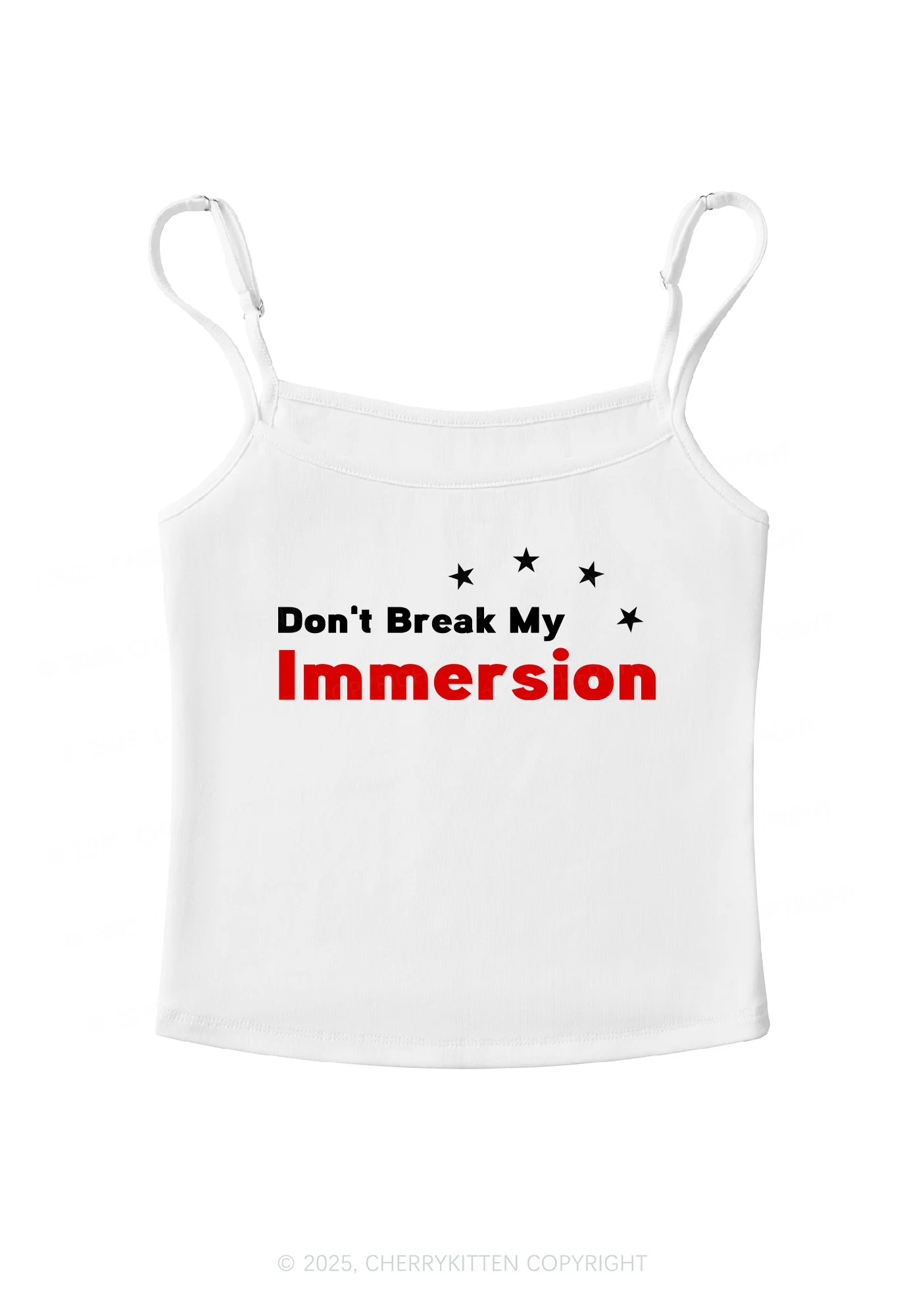 Dont Break My Immersion Y2K Spaghetti Strap Cami Cherrykitten - Image 3