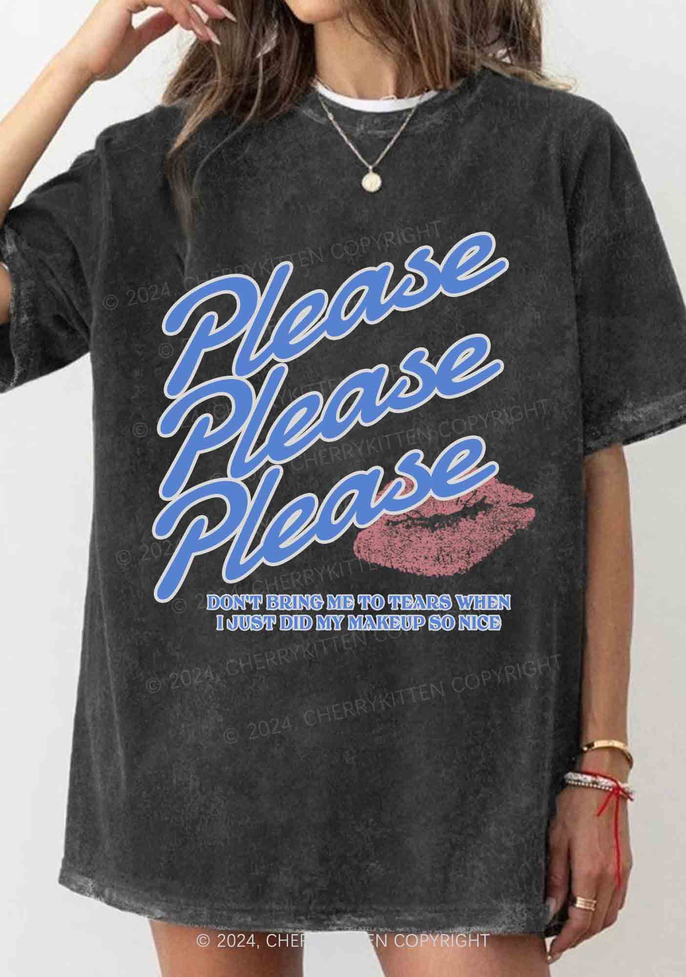 Don't Bring Me To Tears Y2K Washed Tee Cherrykitten - Image 2