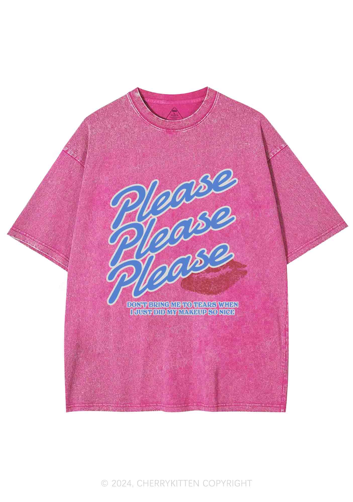 Don't Bring Me To Tears Y2K Washed Tee Cherrykitten - Image 4