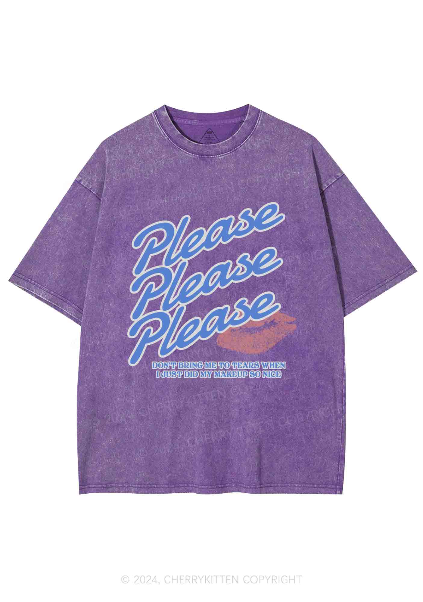 Don't Bring Me To Tears Y2K Washed Tee Cherrykitten - Image 5