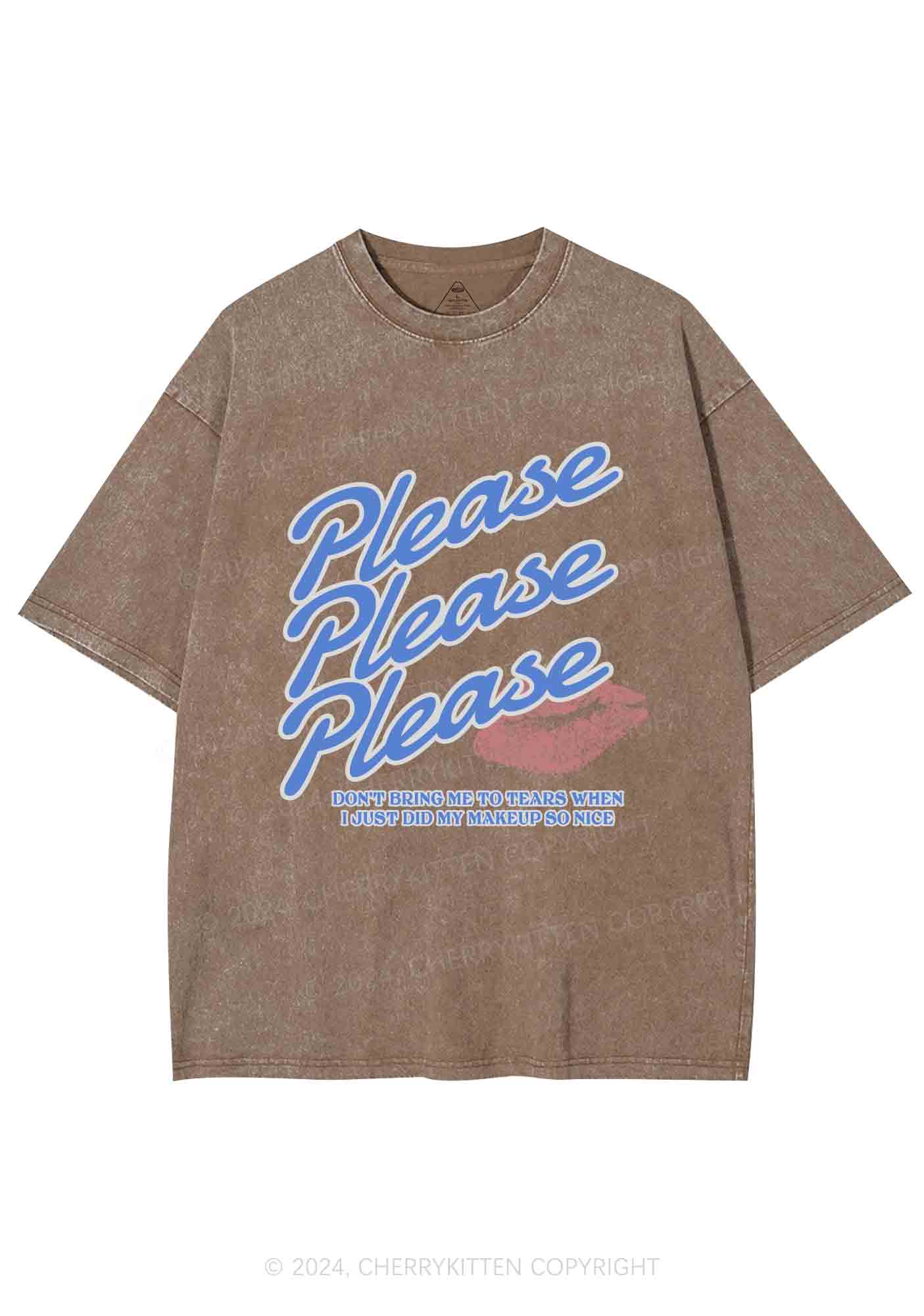 Don't Bring Me To Tears Y2K Washed Tee Cherrykitten - Image 6