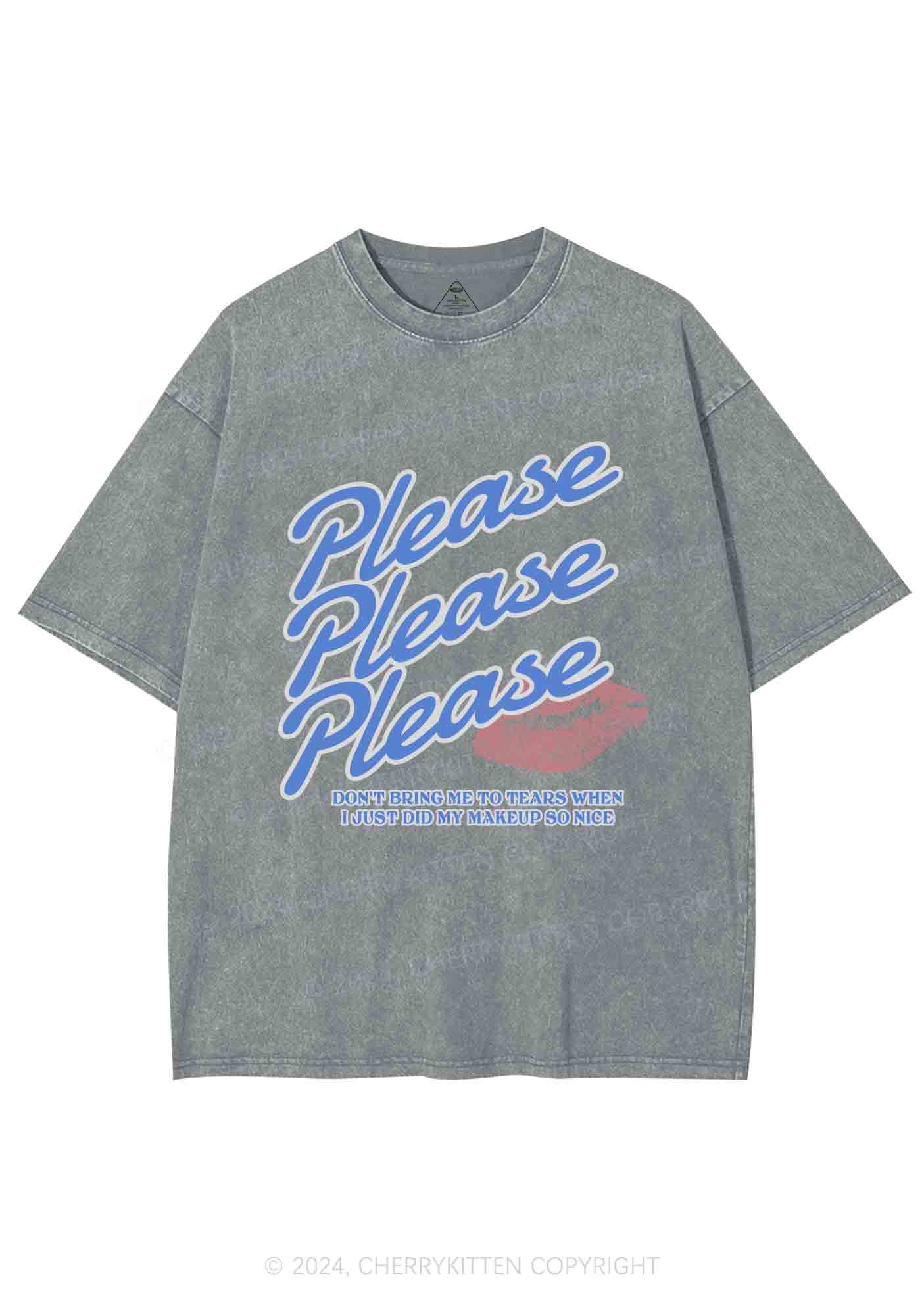 Don't Bring Me To Tears Y2K Washed Tee Cherrykitten - Image 7