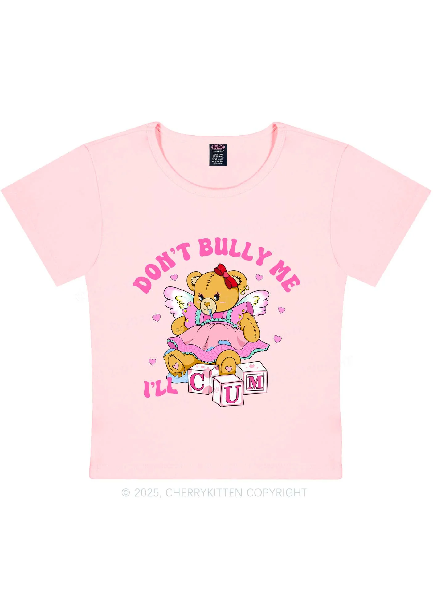 Dont Bully Bear Y2K Baby Tee Cherrykitten - Image 10
