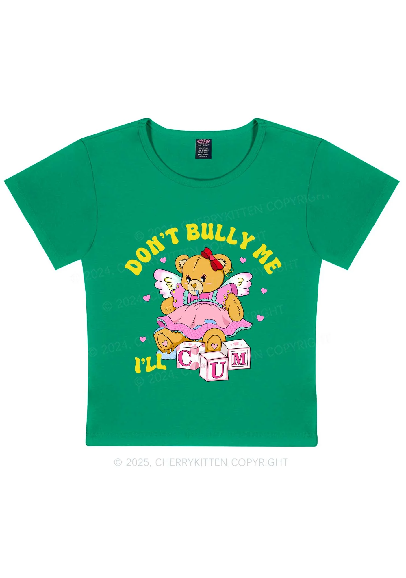 Dont Bully Bear Y2K Baby Tee Cherrykitten - Image 11