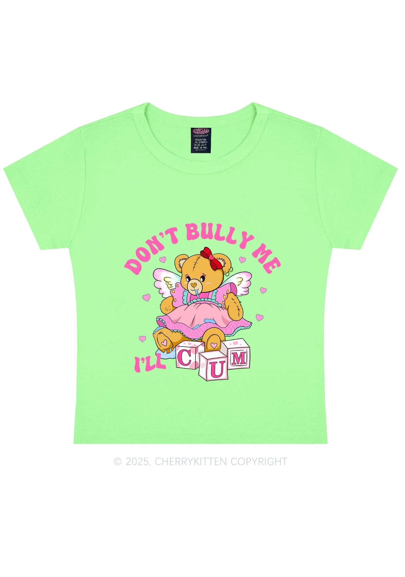 Dont Bully Bear Y2K Baby Tee Cherrykitten - Image 12