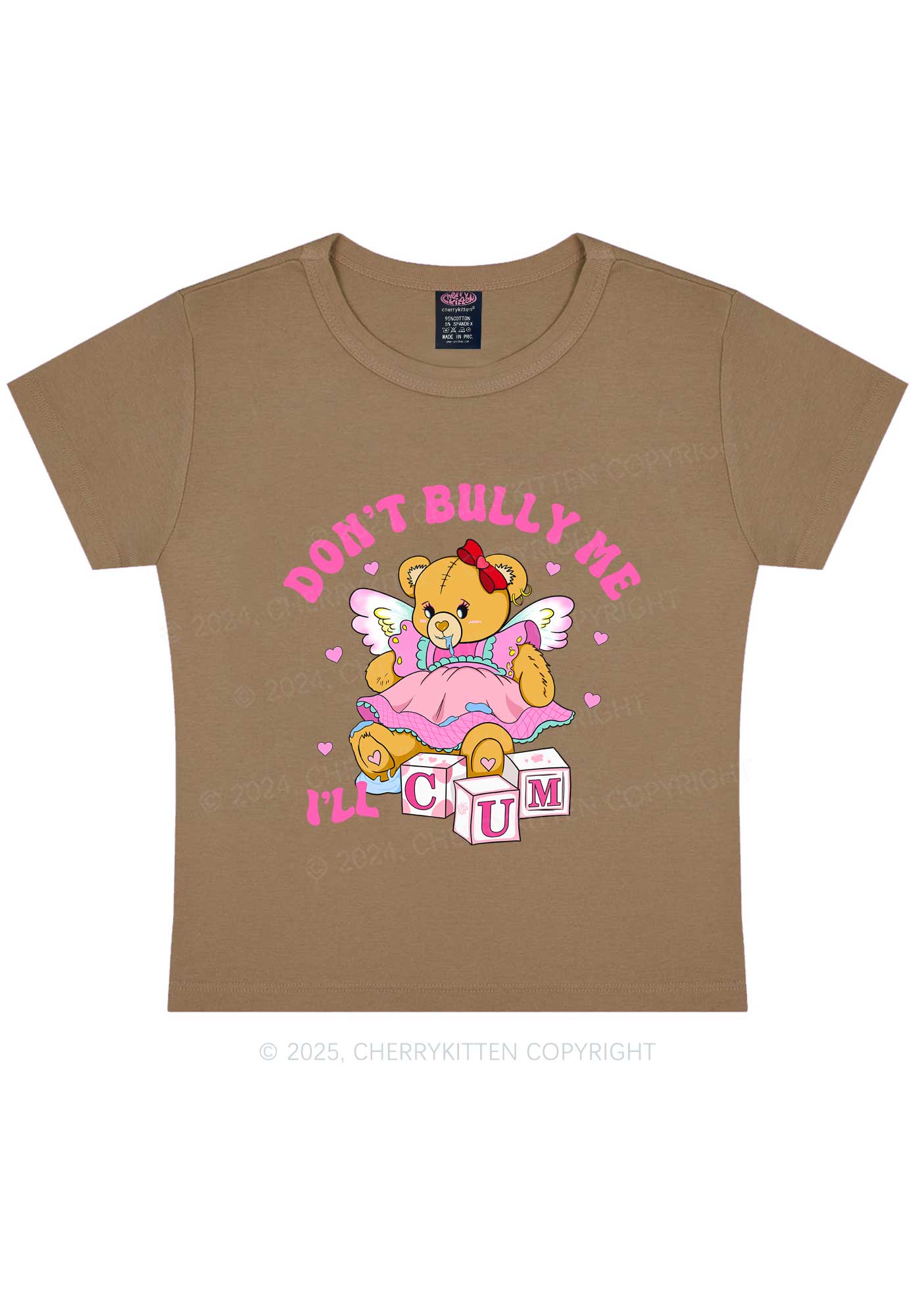 Dont Bully Bear Y2K Baby Tee Cherrykitten - Image 8
