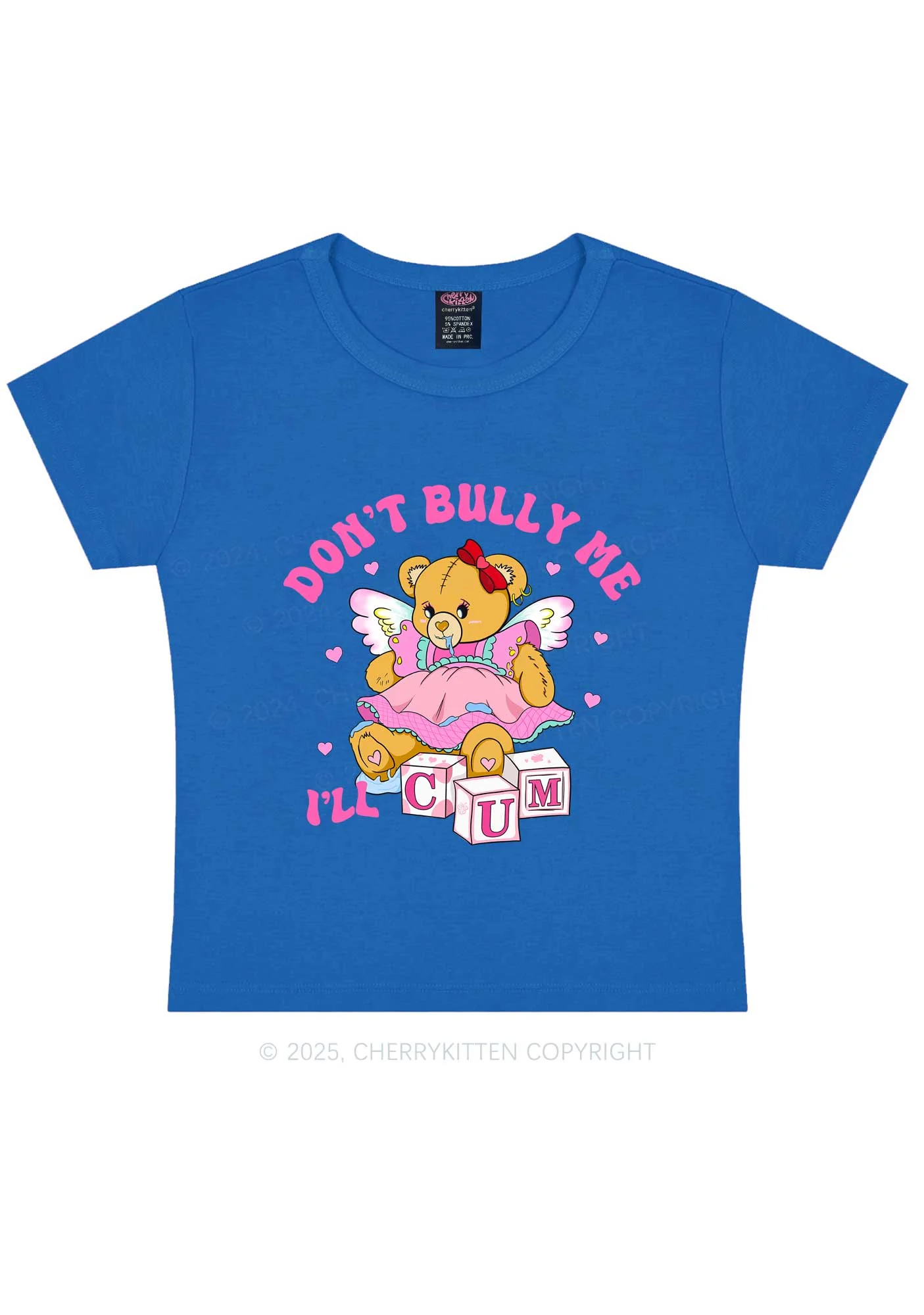 Dont Bully Bear Y2K Baby Tee Cherrykitten - Image 9