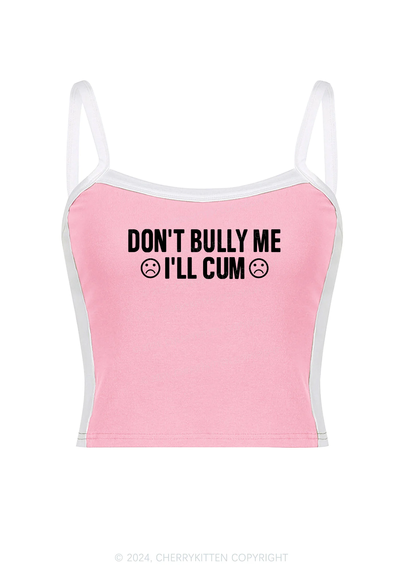 Don't Bully Me Y2K Color Block Crop Cami Top Cherrykitten - Image 3