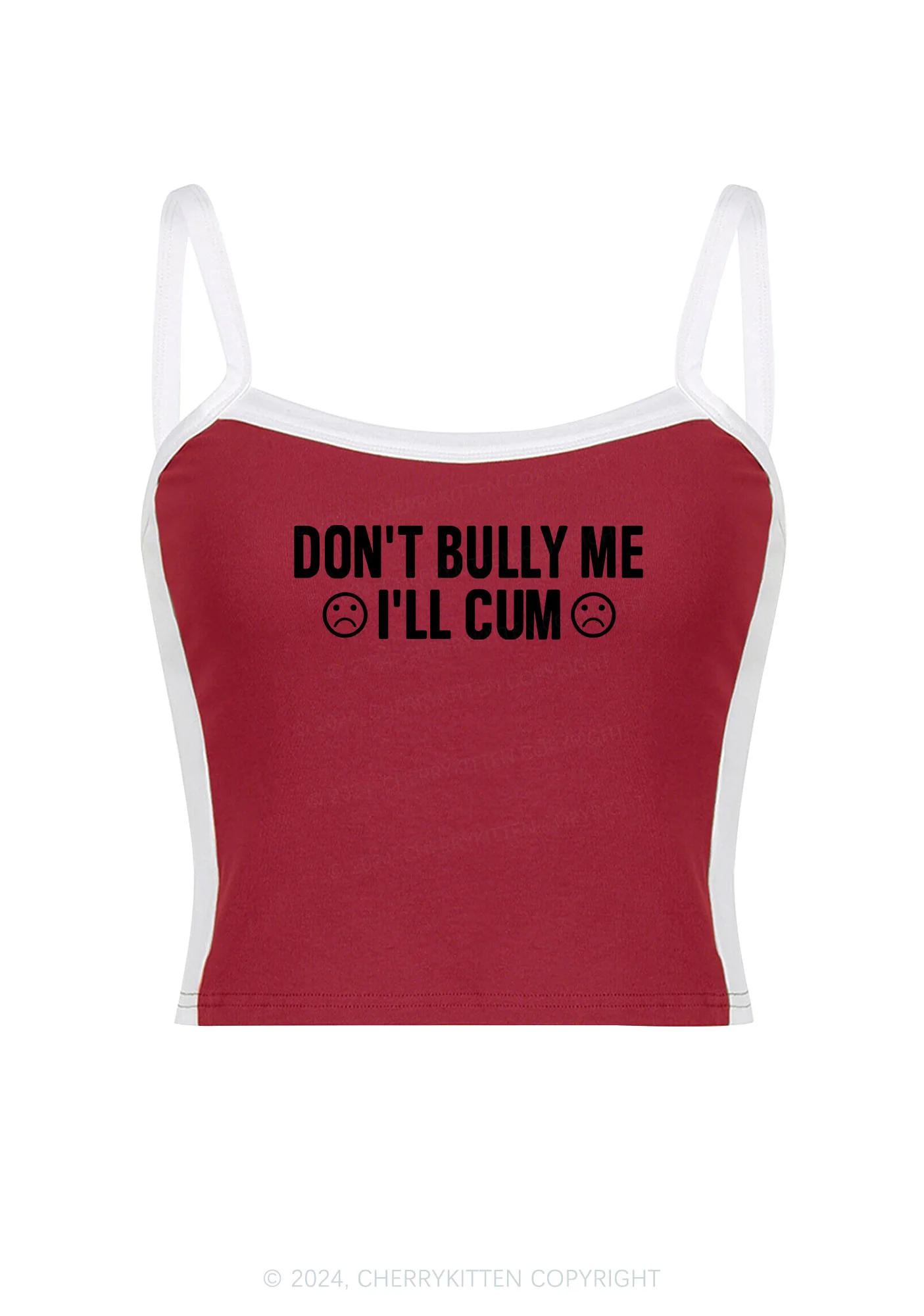 Don't Bully Me Y2K Color Block Crop Cami Top Cherrykitten - Image 5