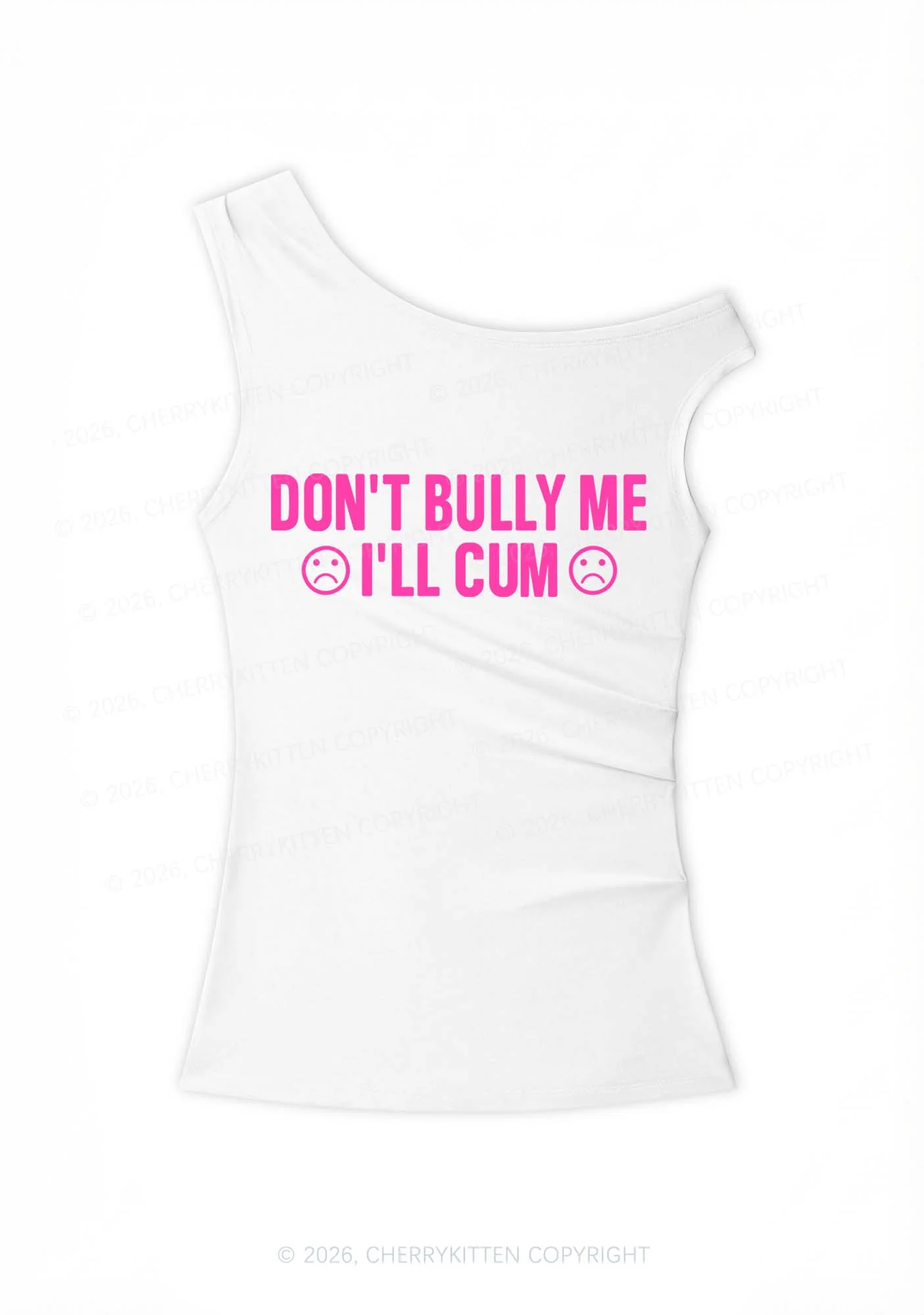 Dont Bully Me Y2K Off Shoulder Tank Top Cherrykitten - Image 3