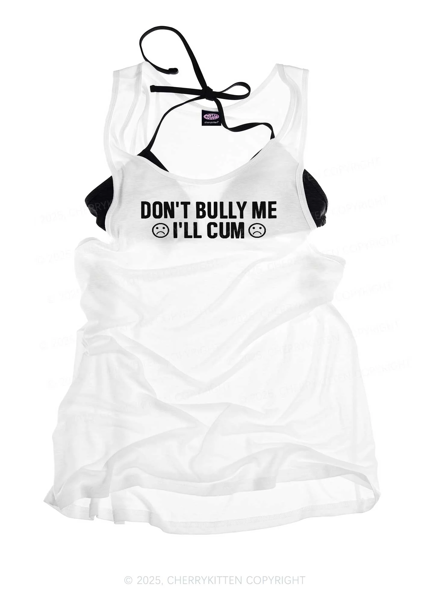 Dont Bully Me Y2K Sheer Boyfriend Tank Cherrykitten - Image 3
