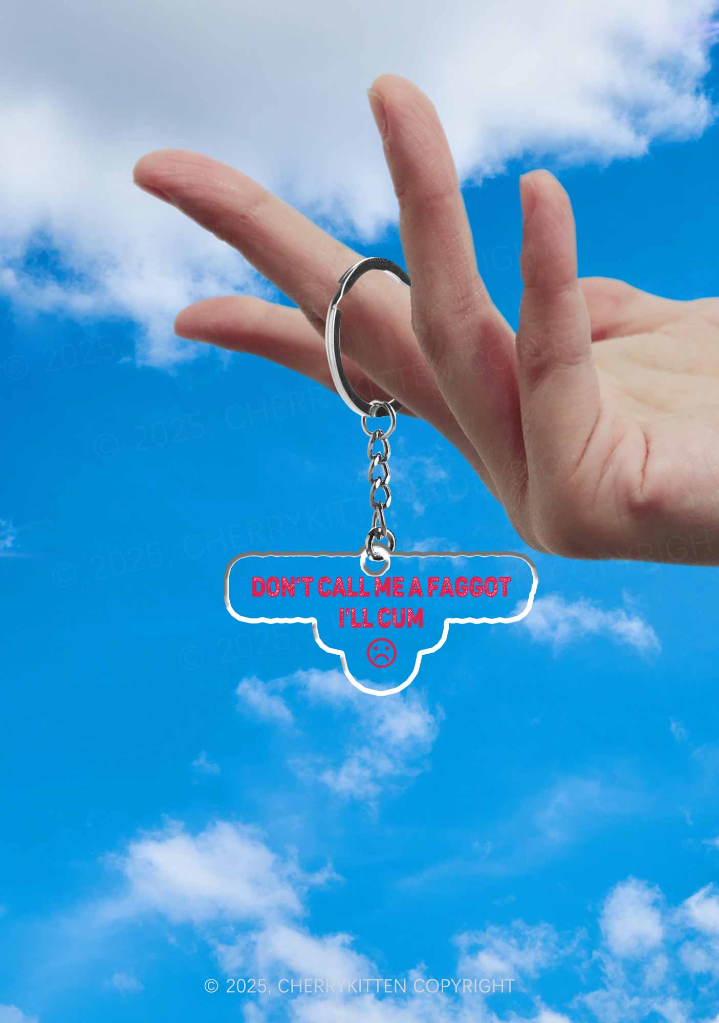 Dont Call Me Faggot Pride 1Pc Y2K Keychain Cherrykitten - Image 2