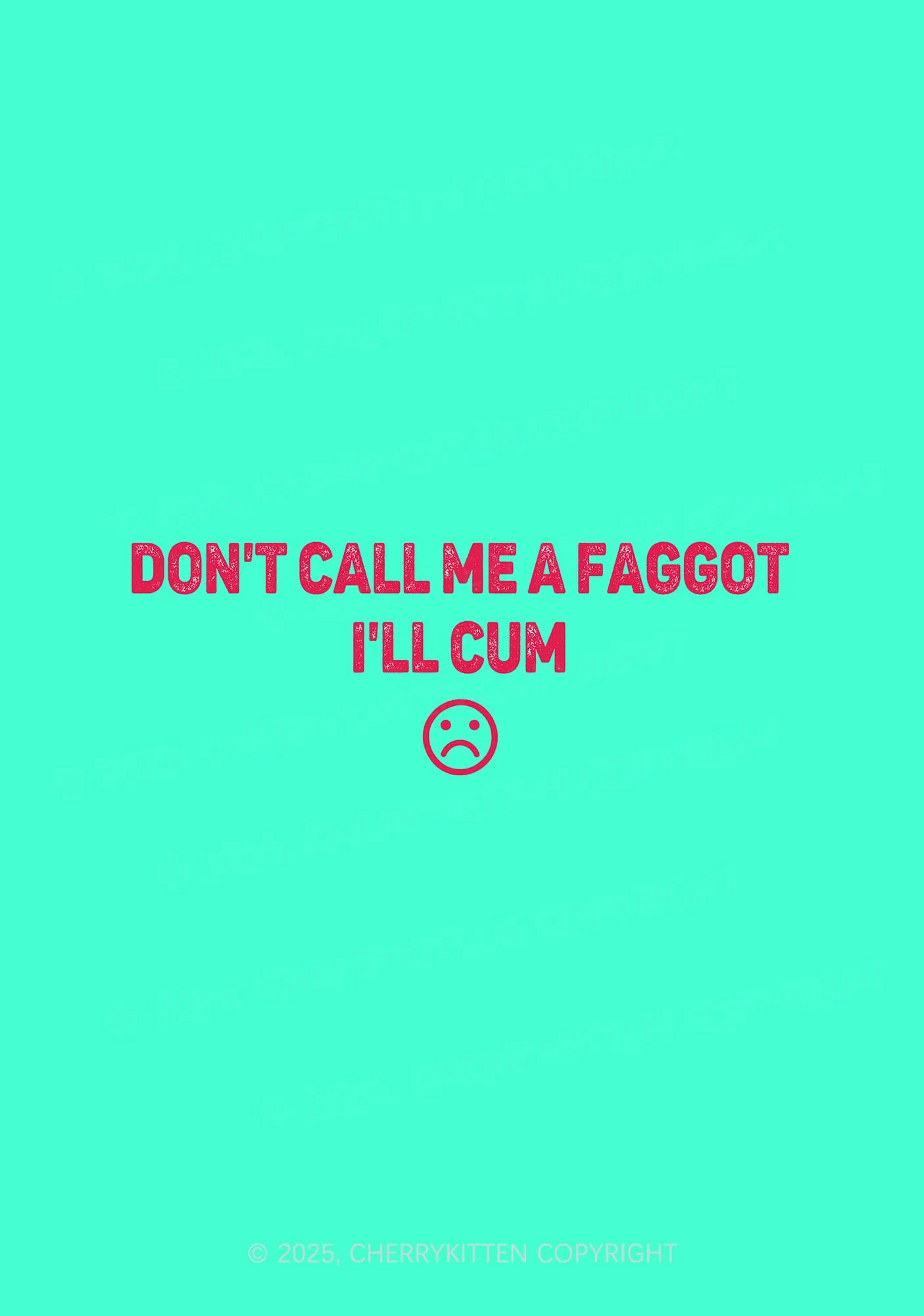 Dont Call Me Faggot Pride 1Pc Y2K Pin Badge Cherrykitten - Image 2
