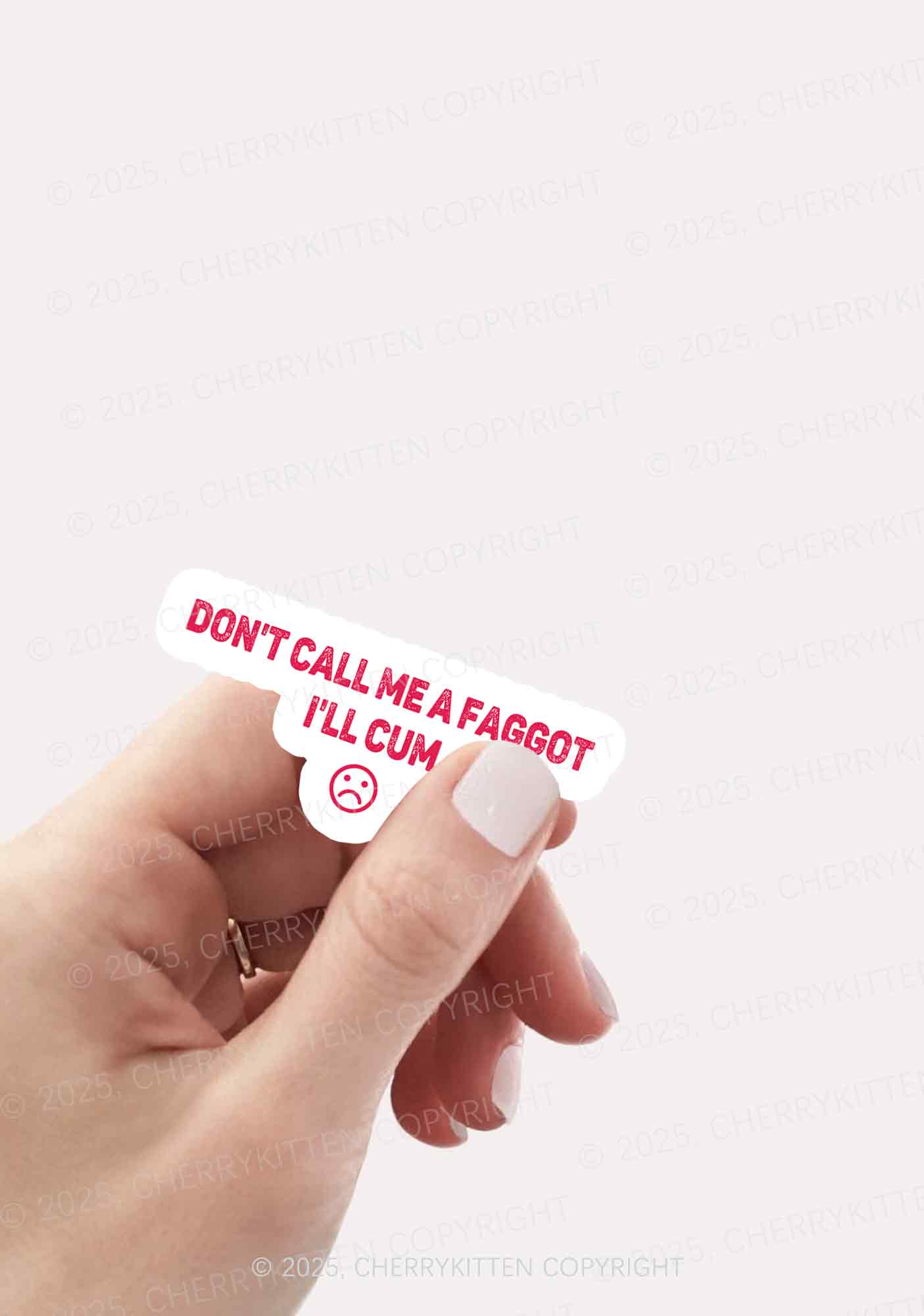 Dont Call Me Faggot Pride 1Pc Y2K Sticker Cherrykitten - Image 2