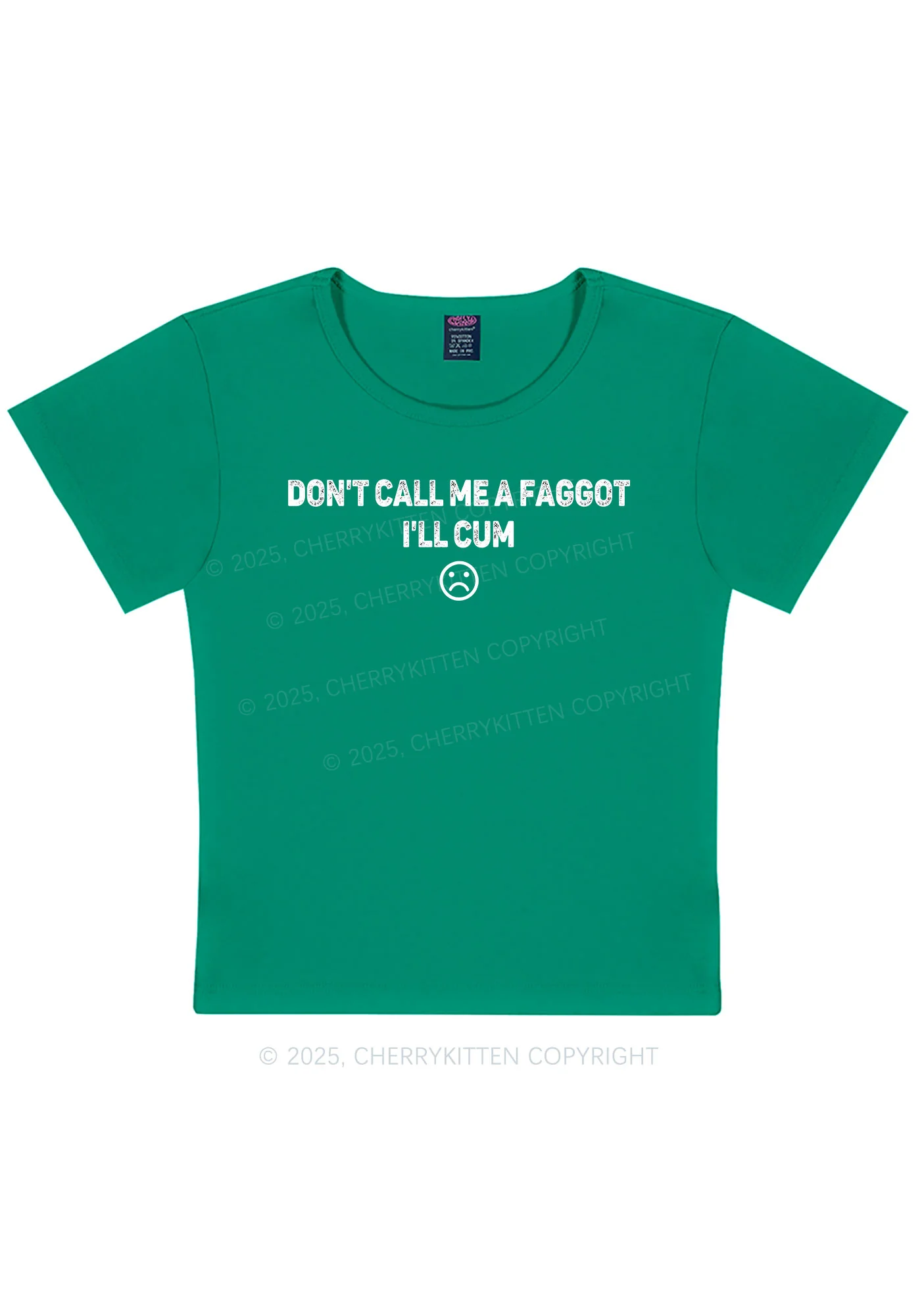 Dont Call Me Faggot Pride Y2K Baby Tee Cherrykitten - Image 13