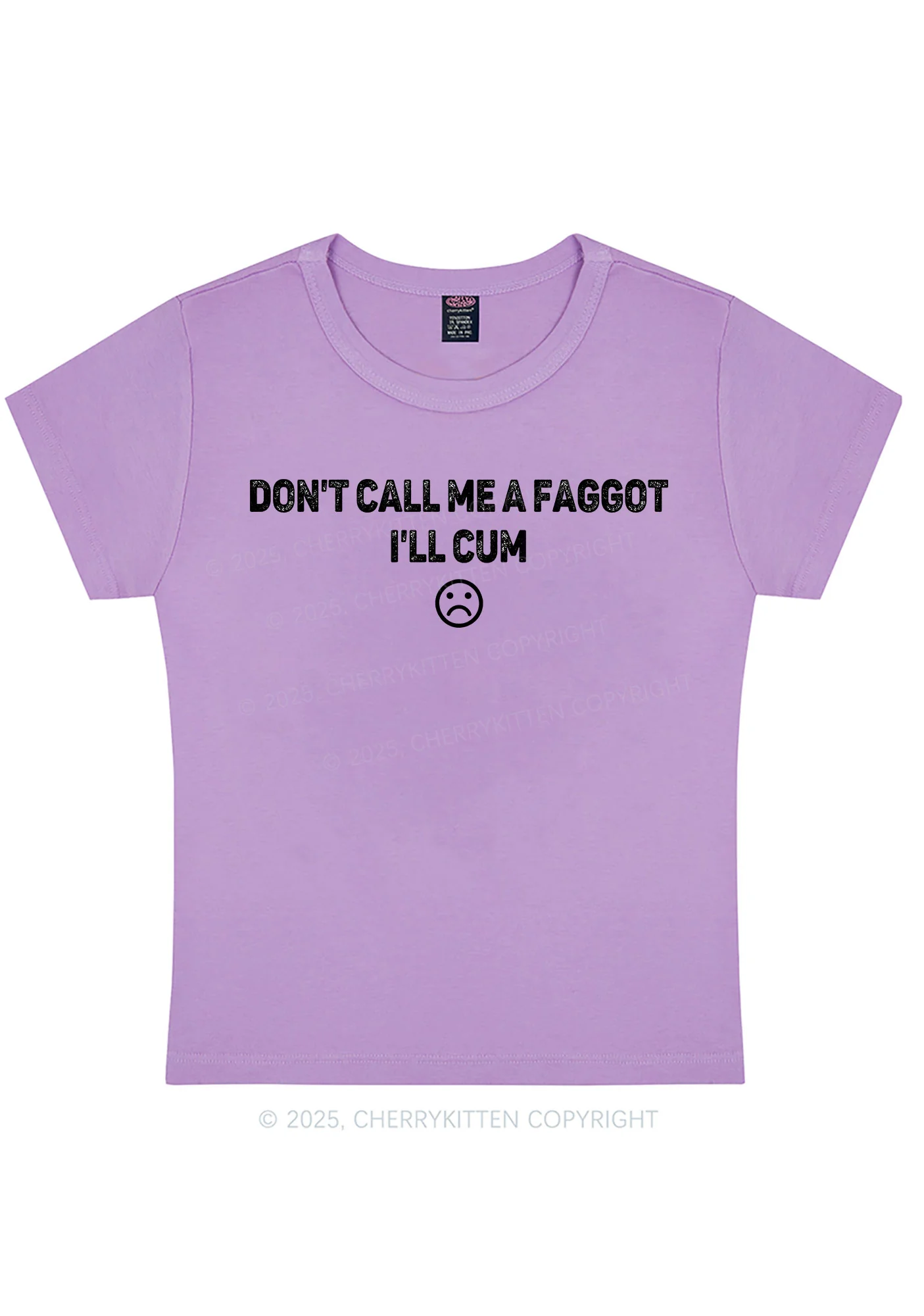 Dont Call Me Faggot Pride Y2K Baby Tee Cherrykitten - Image 6