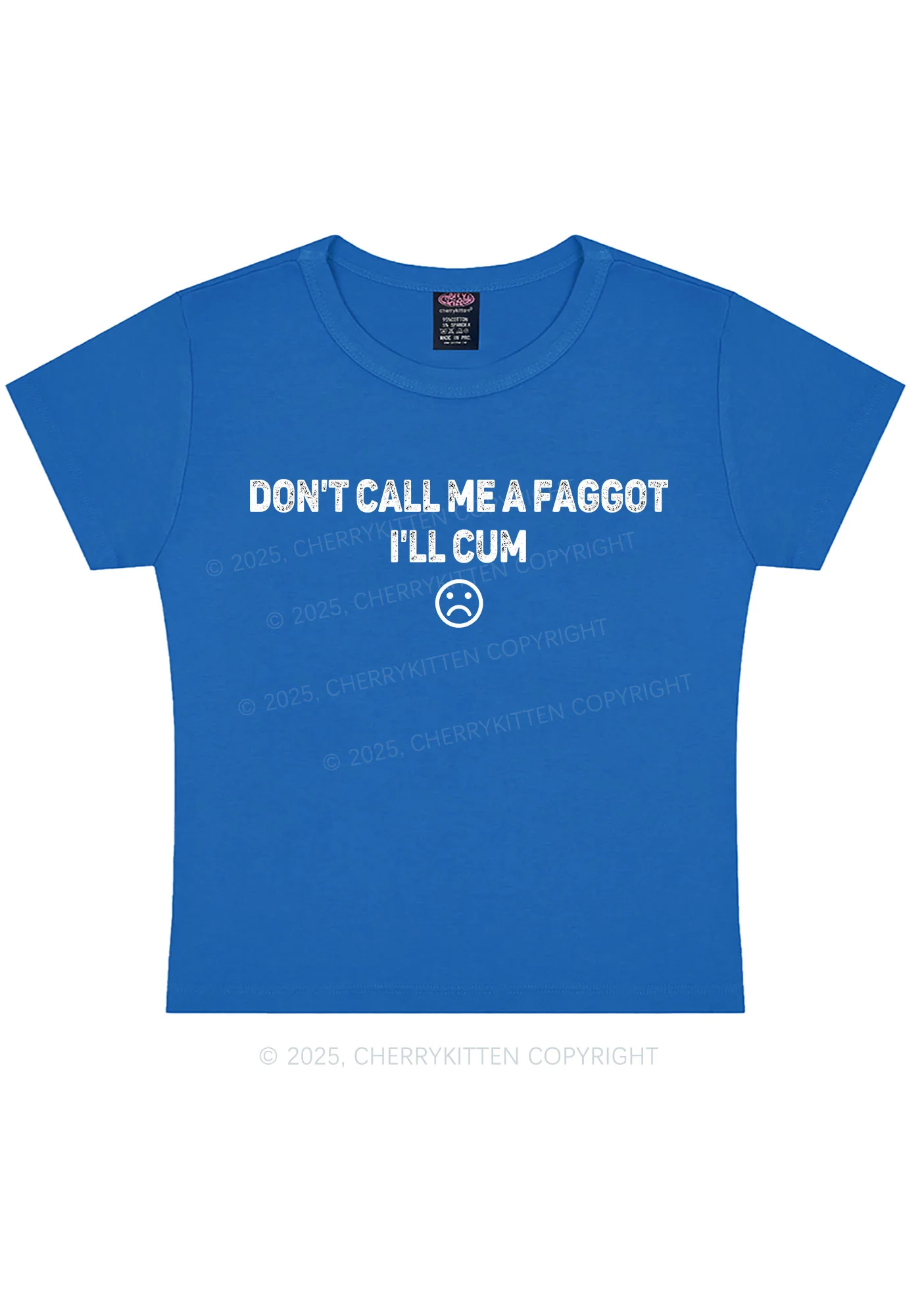 Dont Call Me Faggot Pride Y2K Baby Tee Cherrykitten - Image 8
