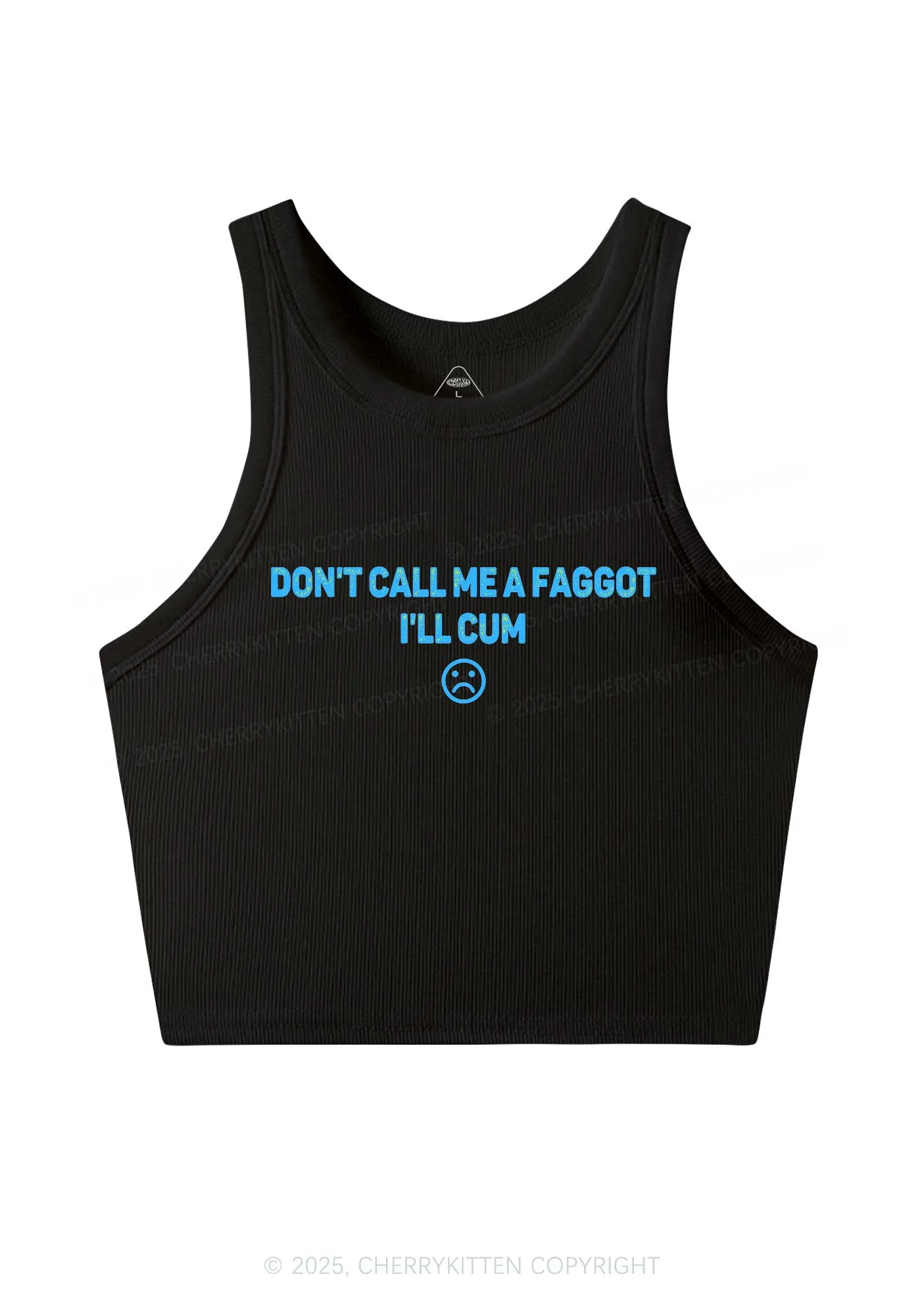Dont Call Me Faggot Pride Y2K Crop Tank Top Cherrykitten - Image 3