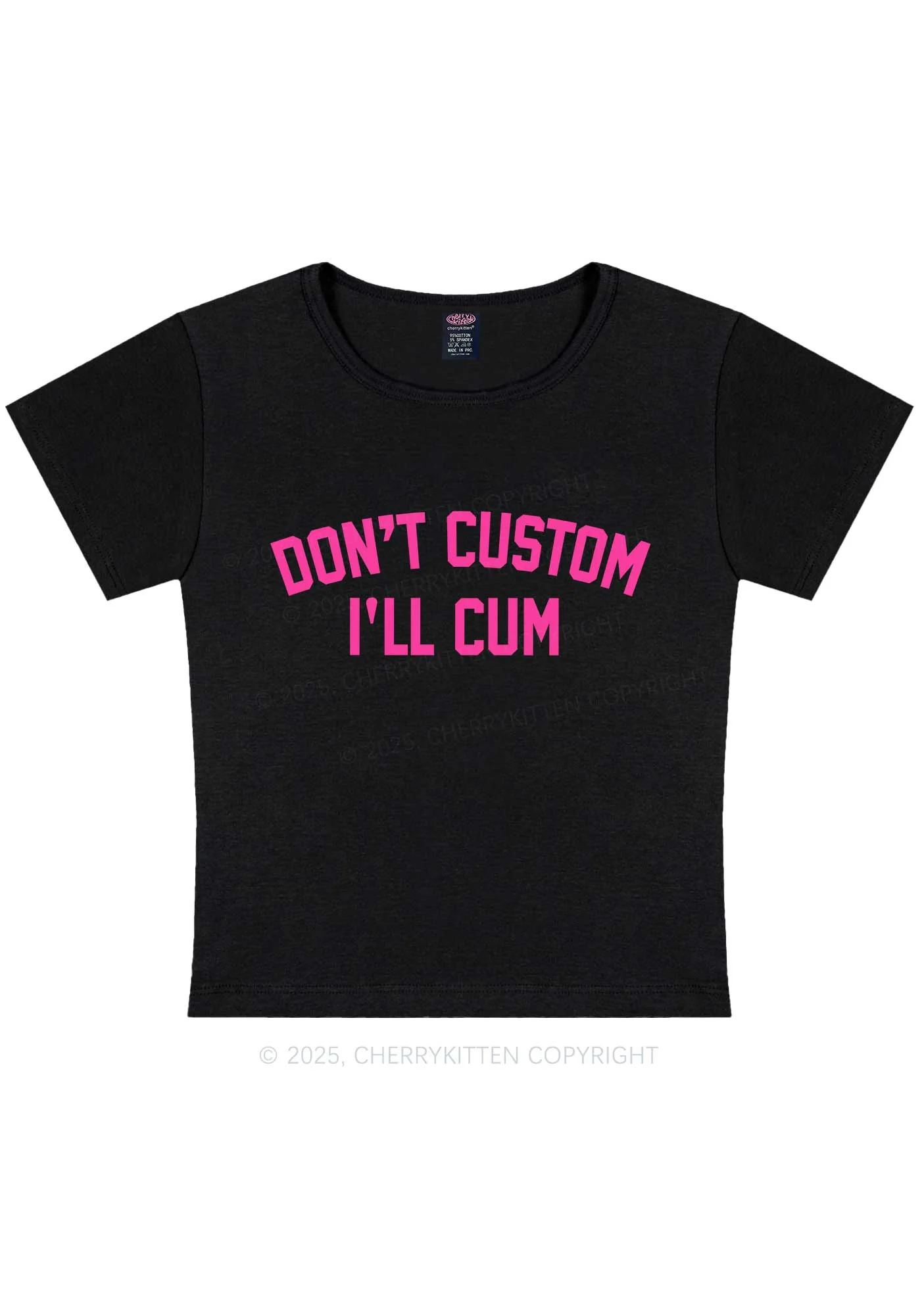 Dont Custom Y2K Baby Tee Cherrykitten - Image 3