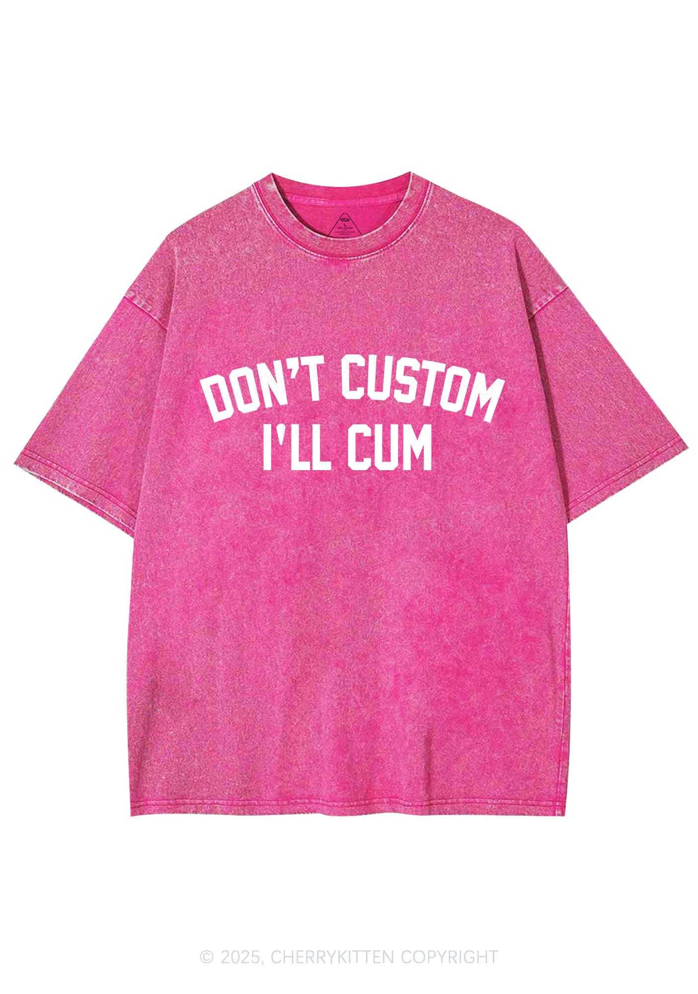 Dont Custom Y2K Shirts Washed Tee Cherrykitten - Image 5