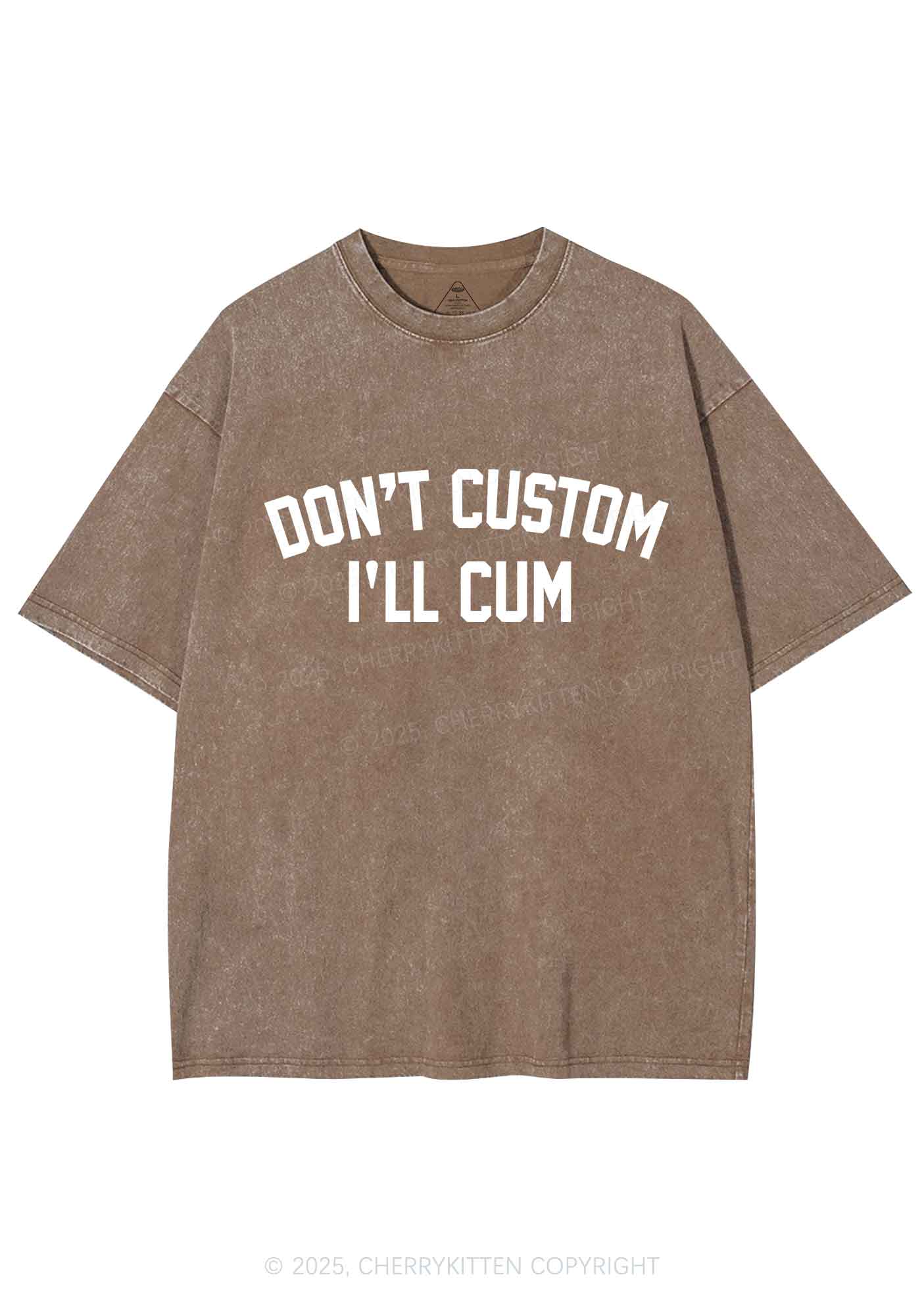 Dont Custom Y2K Shirts Washed Tee Cherrykitten - Image 6