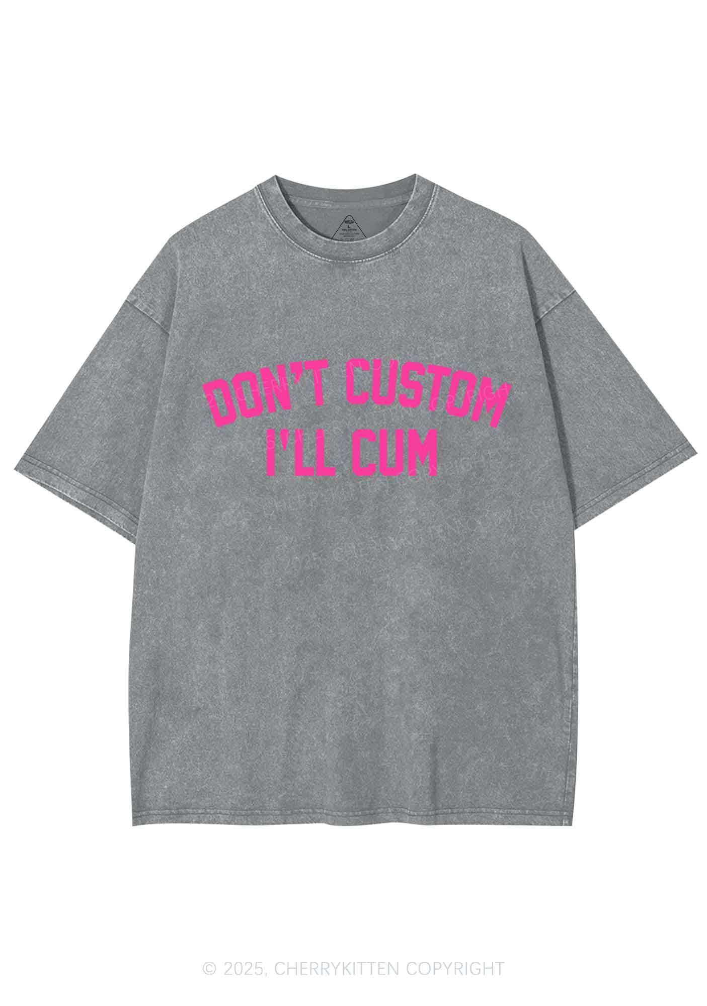 Dont Custom Y2K Shirts Washed Tee Cherrykitten - Image 7