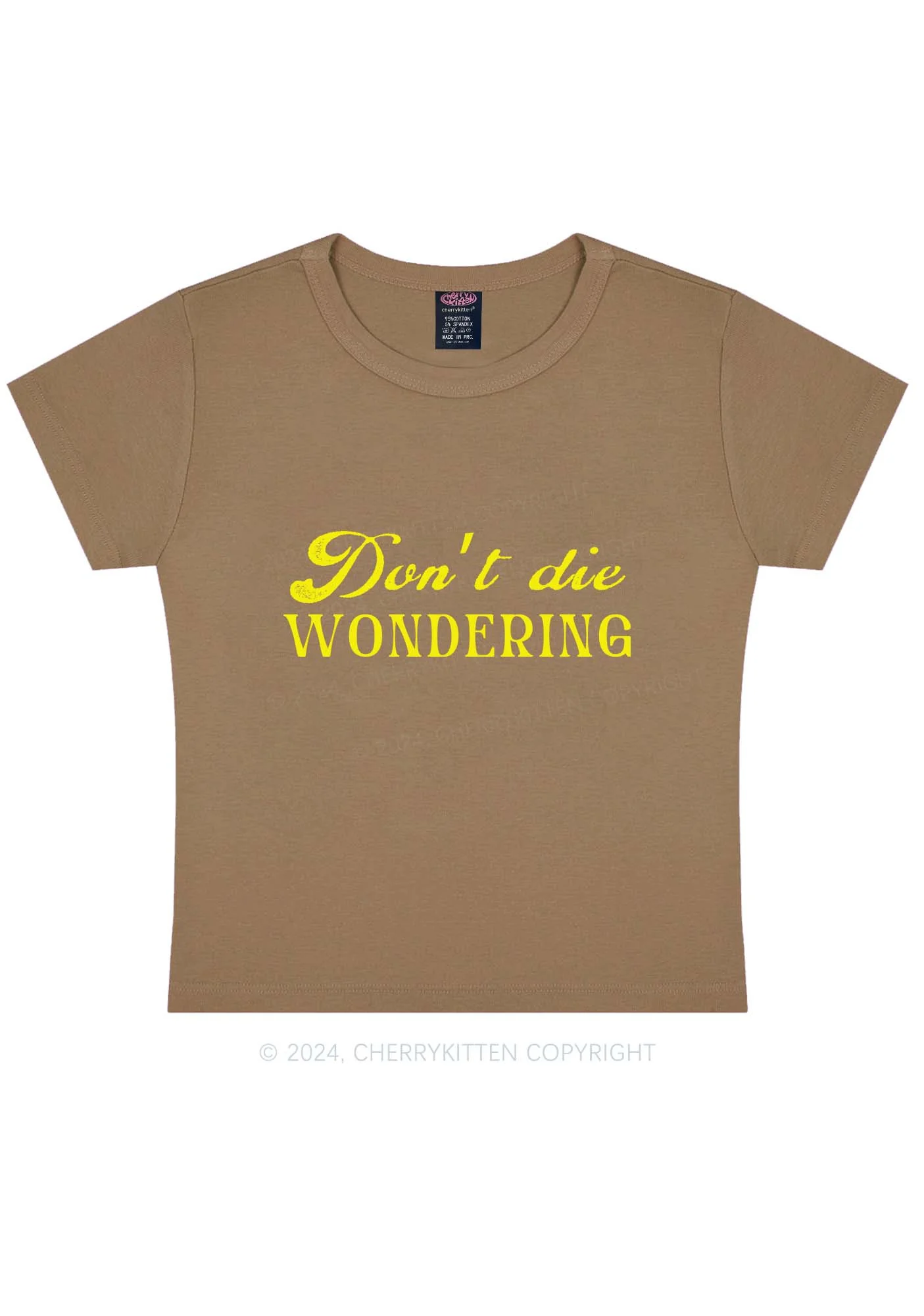Don't Die Wondering Y2K Baby Tee Cherrykitten - Image 11