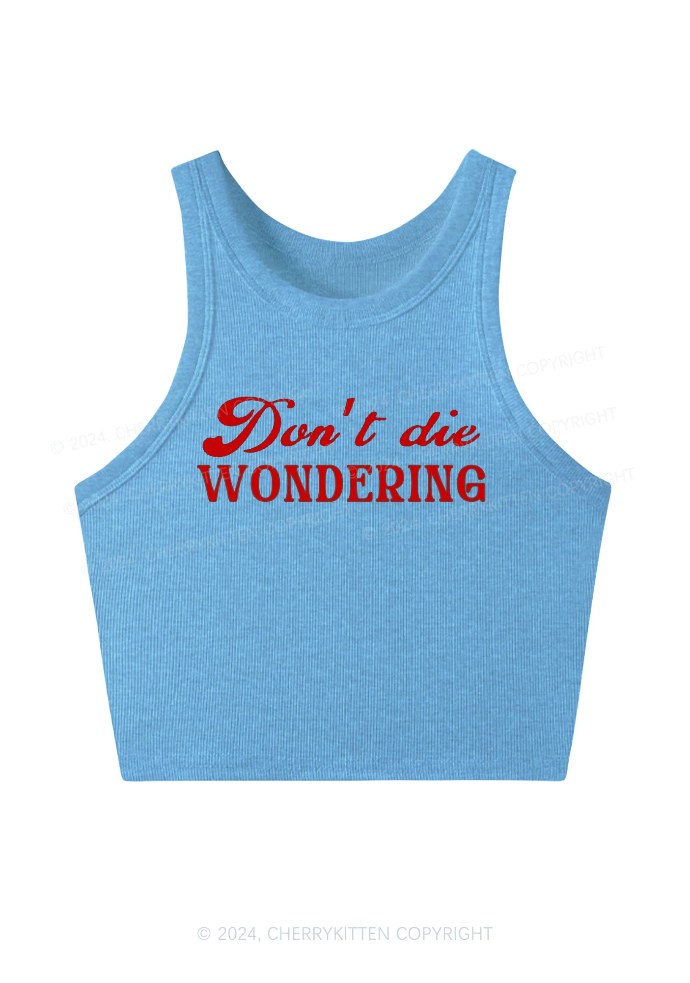 Don't Die Wondering Y2K Crop Tank Top Cherrykitten - Image 4