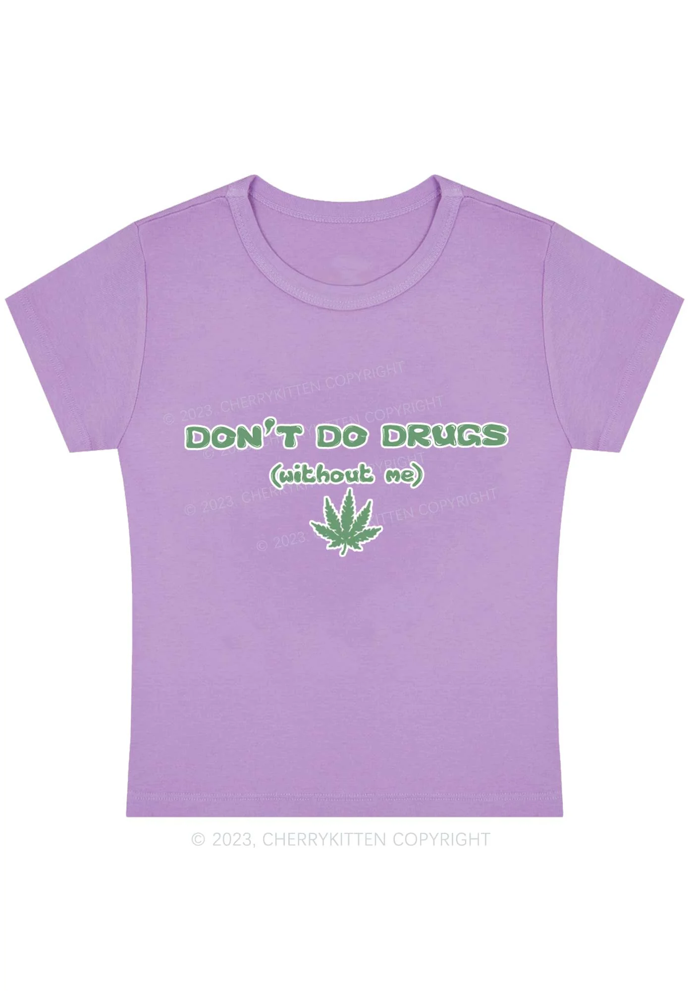 Don't Do Without Me Y2K Baby Tee Cherrykitten - Image 4