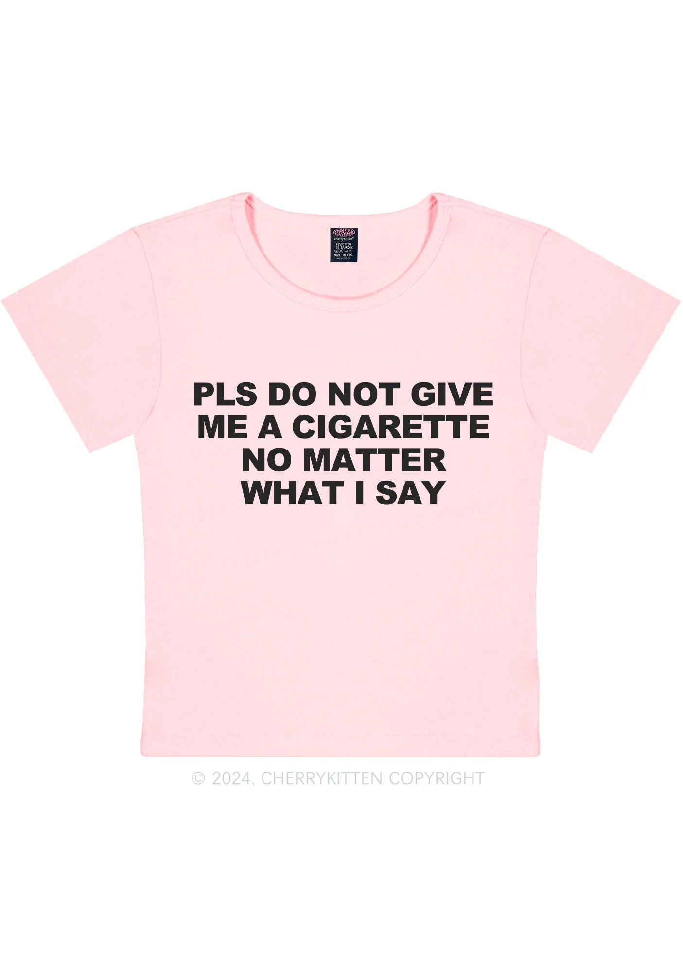 Don't Give Me Cigarette Y2K Baby Tee Cherrykitten - Image 10