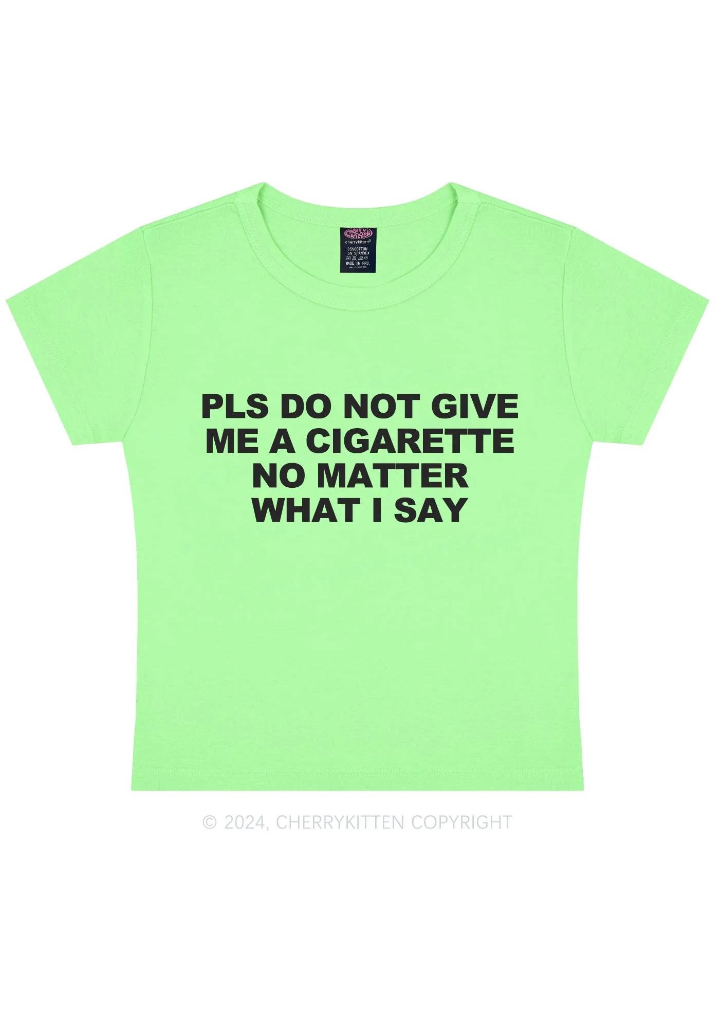 Don't Give Me Cigarette Y2K Baby Tee Cherrykitten - Image 11