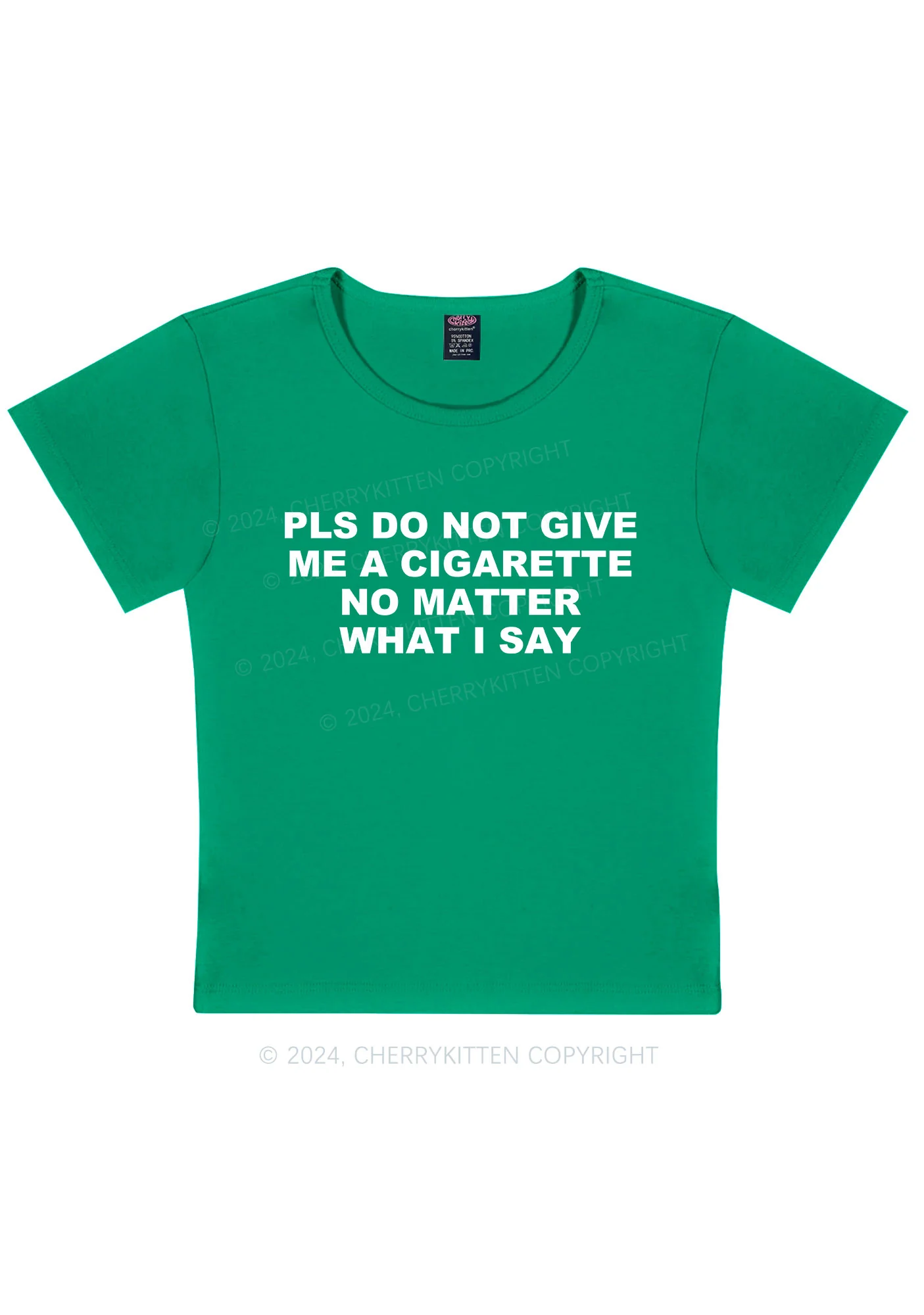 Don't Give Me Cigarette Y2K Baby Tee Cherrykitten - Image 12