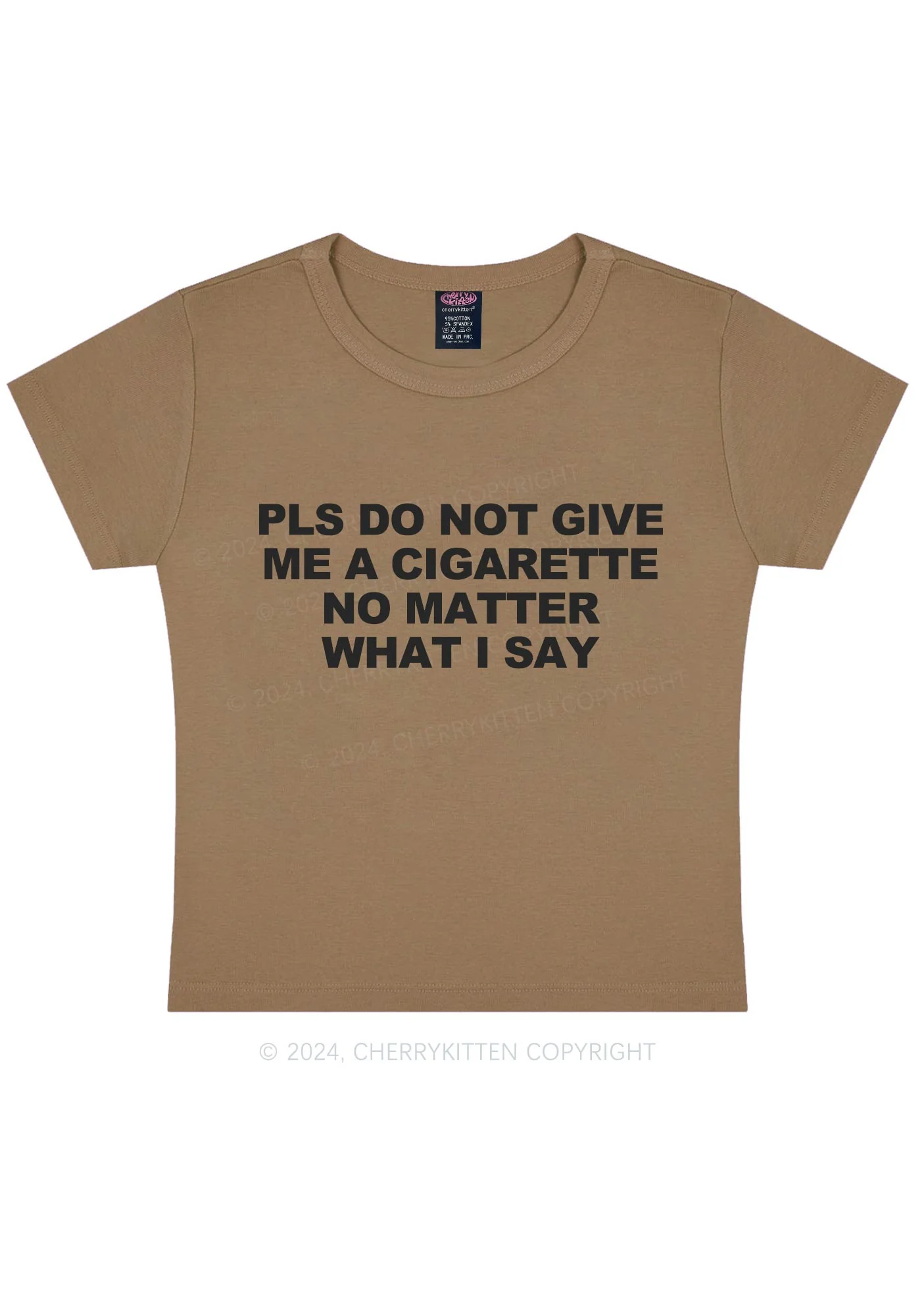 Don't Give Me Cigarette Y2K Baby Tee Cherrykitten - Image 9