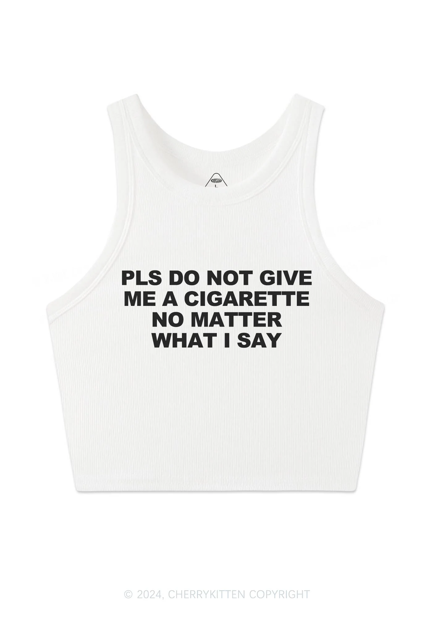 Don't Give Me Cigarette Y2K Crop Tank Top Cherrykitten - Image 4