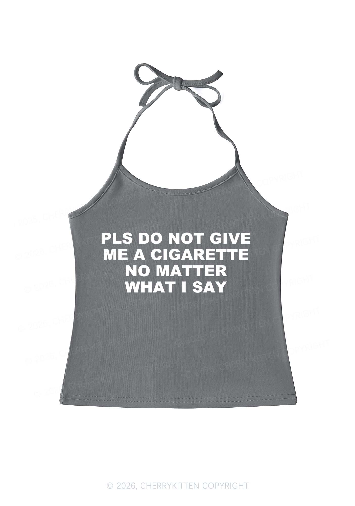 Dont Give Me Cigarette Y2K Halter Neck Cami Cherrykitten - Image 10