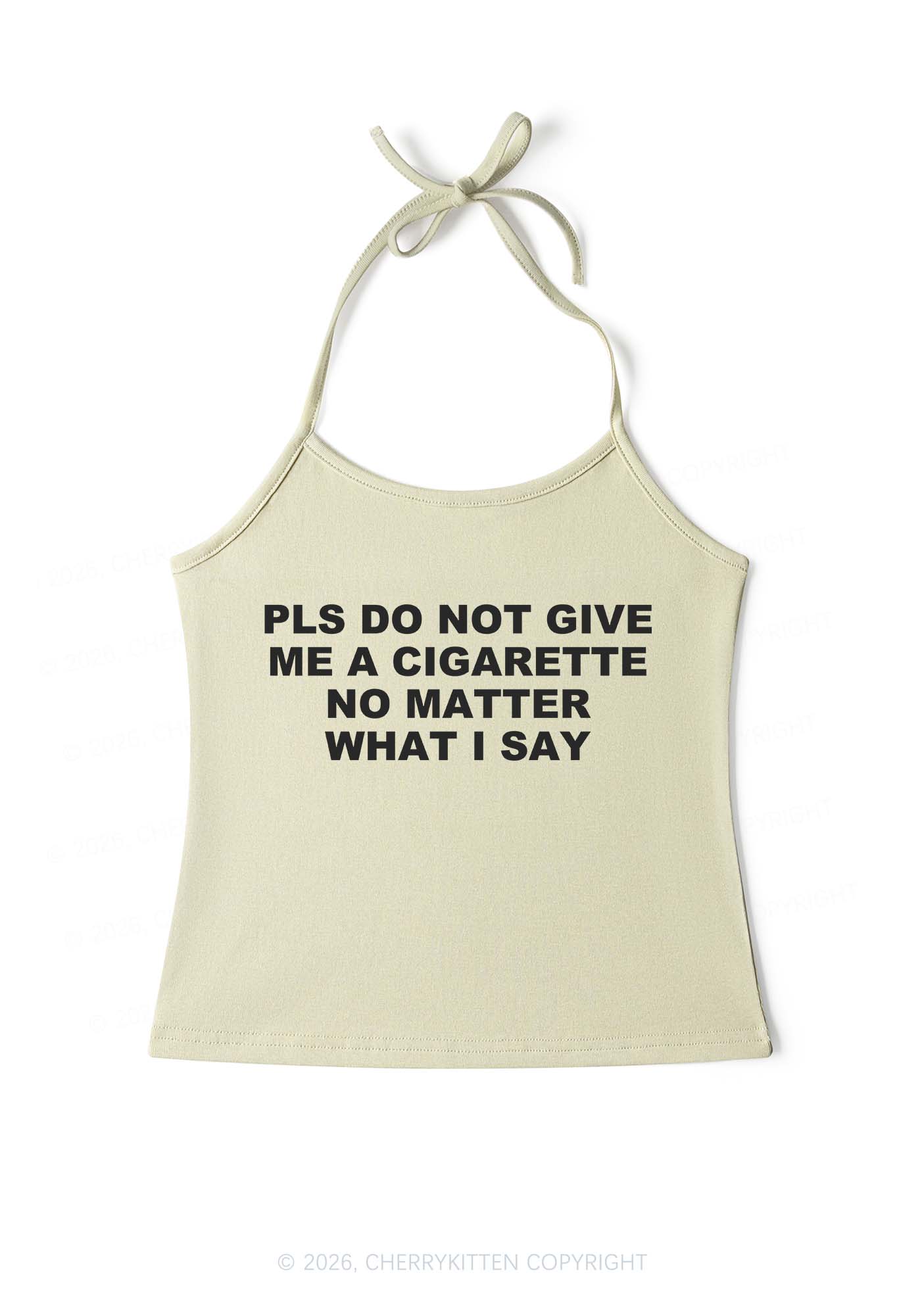Dont Give Me Cigarette Y2K Halter Neck Cami Cherrykitten - Image 11