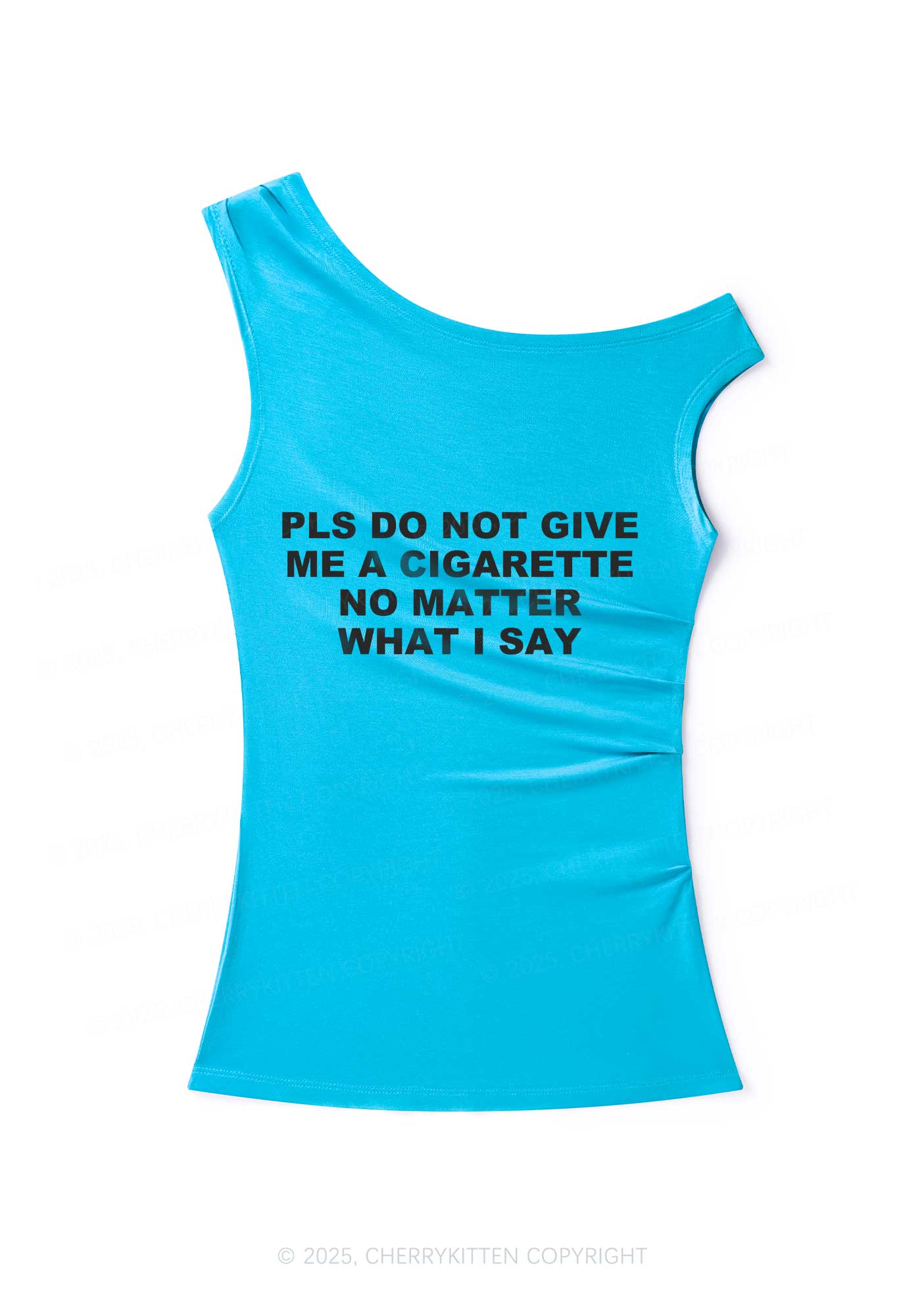 Dont Give Me Cigarette Y2K Off Shoulder Tank Top Cherrykitten - Image 7