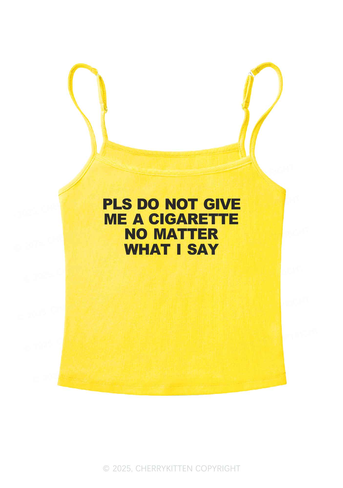 Don't Give Me Cigarette Y2K Spaghetti Strap Cami Cherrykitten - Image 5