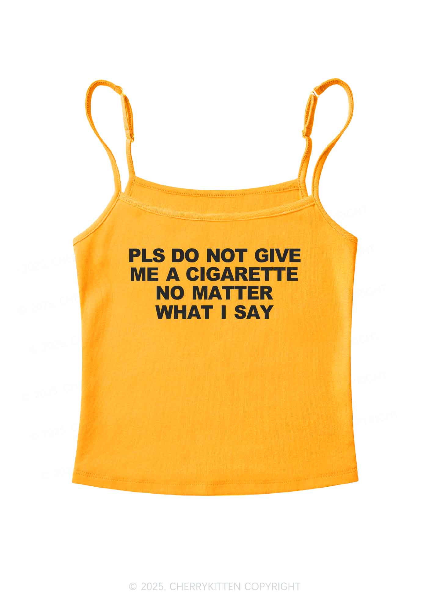 Don't Give Me Cigarette Y2K Spaghetti Strap Cami Cherrykitten - Image 7